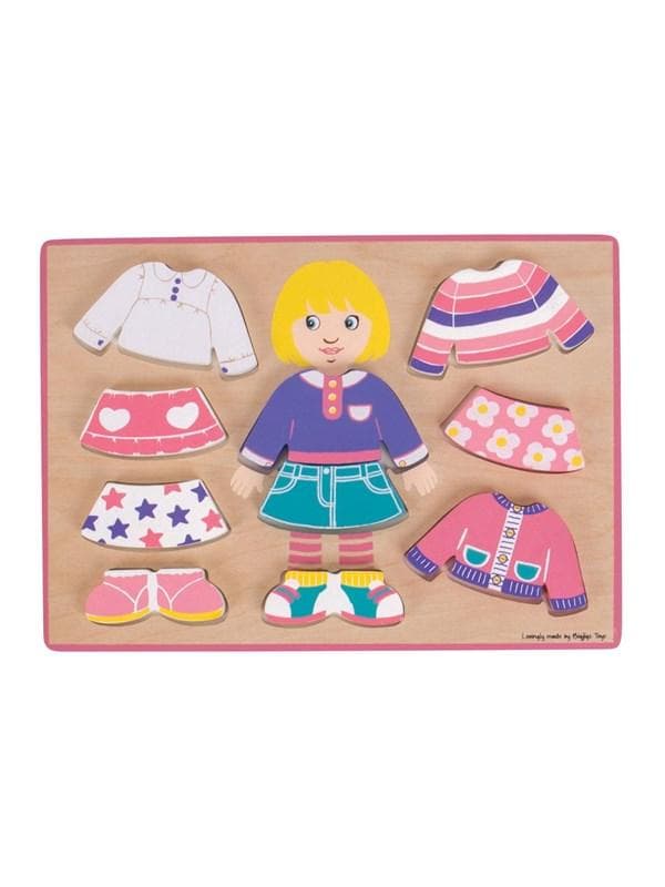 Bigjigs Wooden Dress Up Puzzle Girl 10pcs.