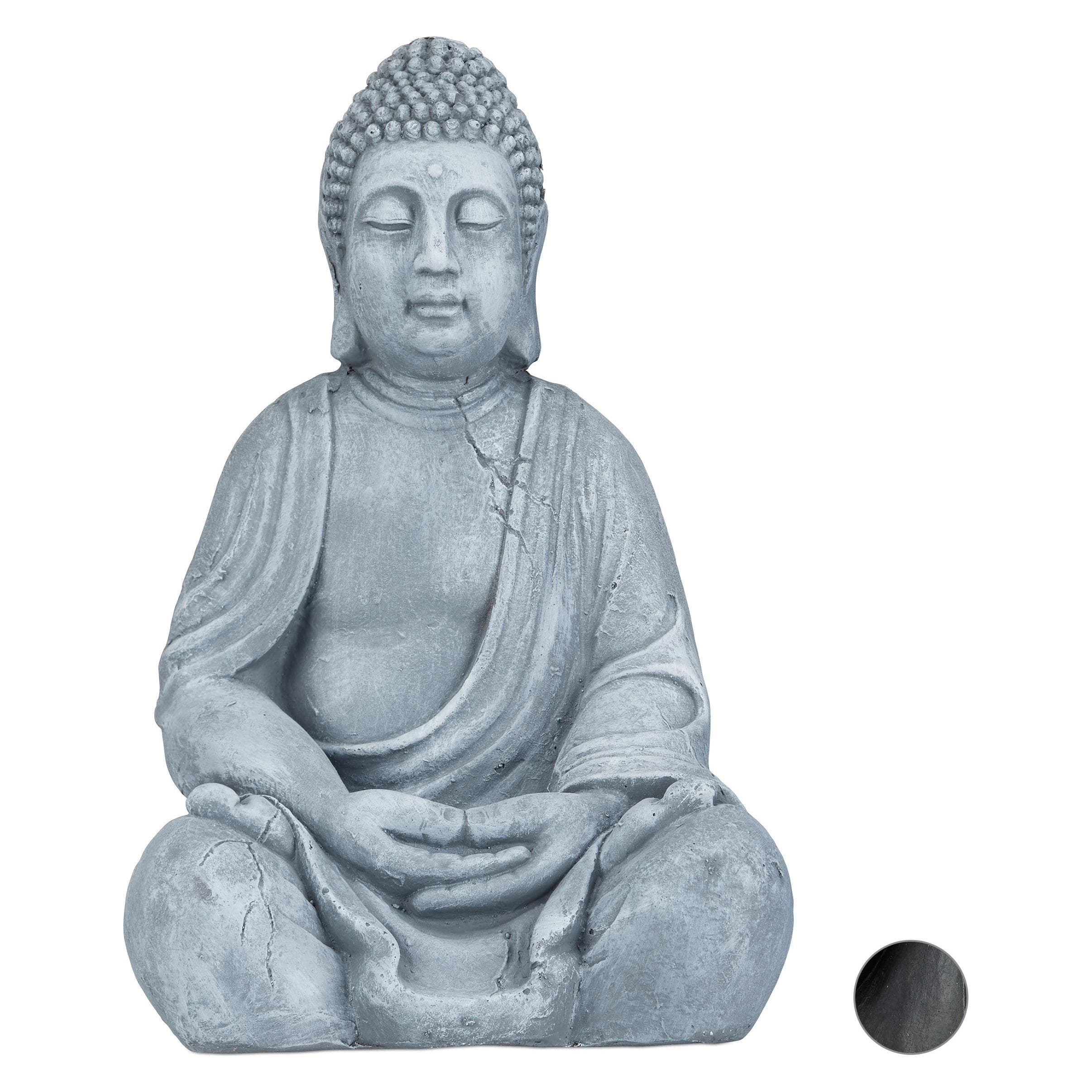 Relaxdays, Aussendekoration, Buddha Figur