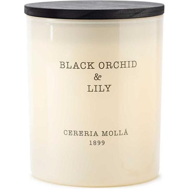 Cereria Molla, Duftkerzen, Boutique Candle in Jar Round 3 Wick Candle, Wax plant Pillar Candle Jar, Raspberry and Black Vanilla (230 g)
