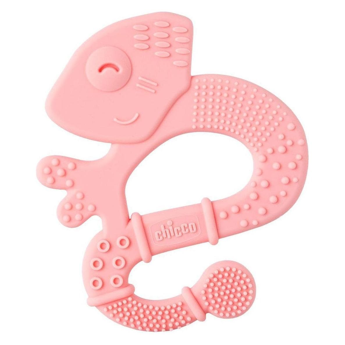 Chicco, Beissring, Beissring mit sanften Borsten - EIDECHSE PINK, - 2m+ (2 Monate)