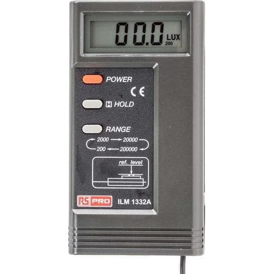 RS PRO, Detektor, Light Meter LCD Display (Luxmeter)