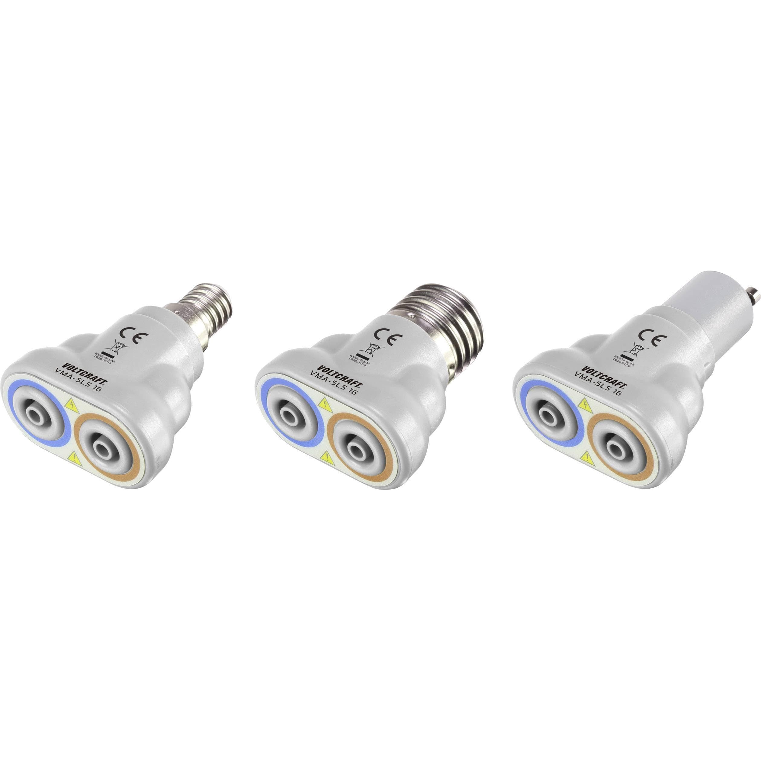 Voltcraft Lampensockel-Messadapter VMA-5LS 16, Messtechnik, Grau