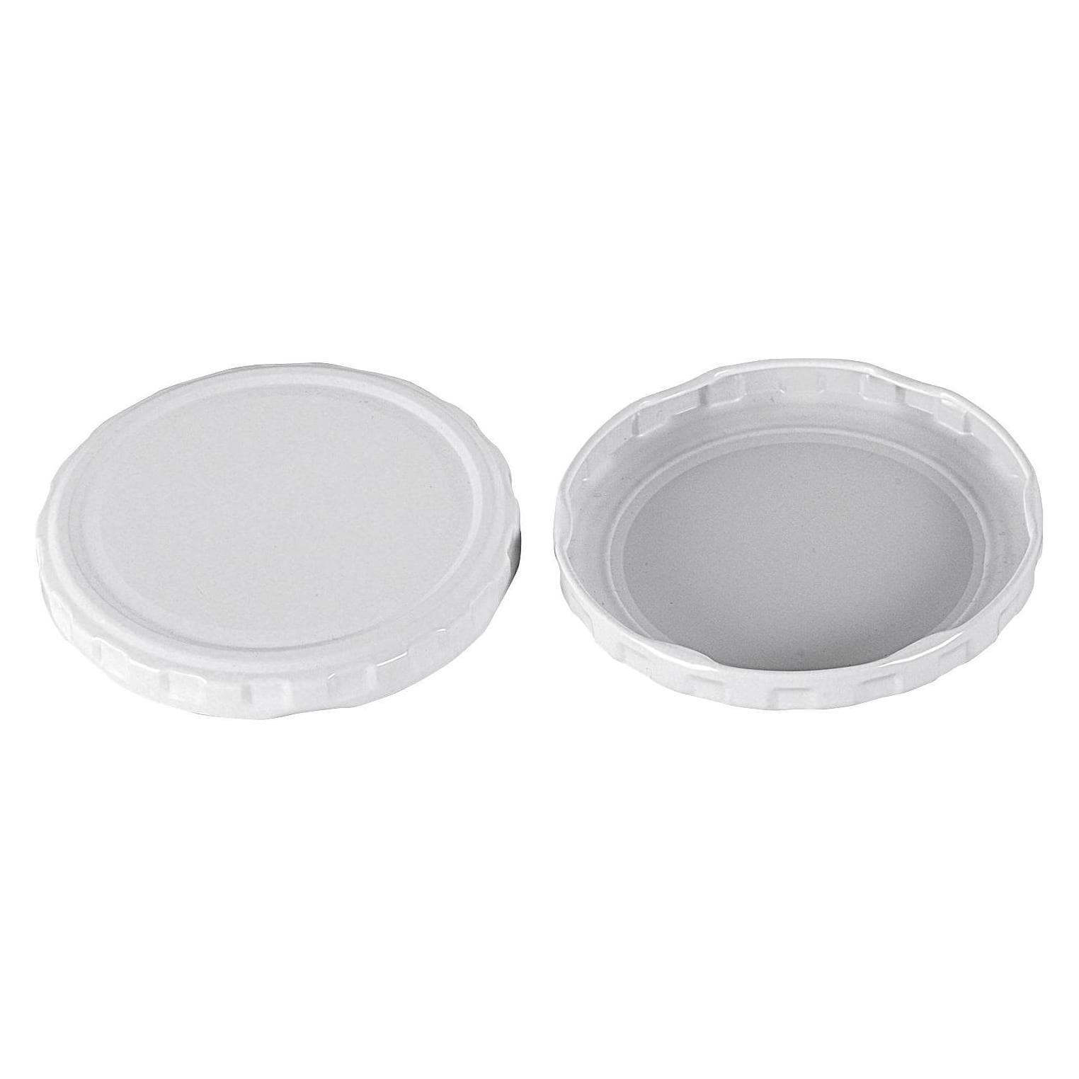 6x Dosen-Zentrale Twist-off Deckel sterilisationsfest Ø82mm weiss, Einmachgläser, Weiss