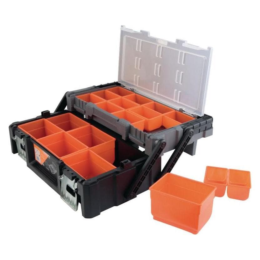 Kendo, Sortimentskasten, Kleinteilekoffer mit 18 Boxen