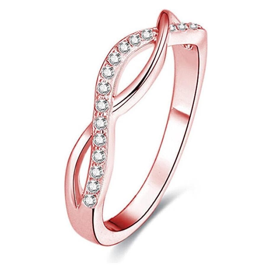 Beneto, Ring, Pink gold plated silver ring with AGG191 crystals - Circuit: 58 mm (L), (58)