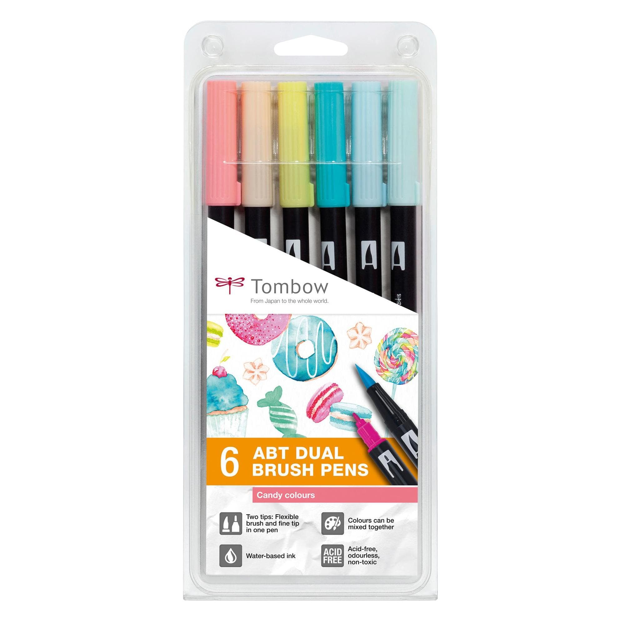 Tombow, Malstifte, Fasermaler Candy Colours (6x)