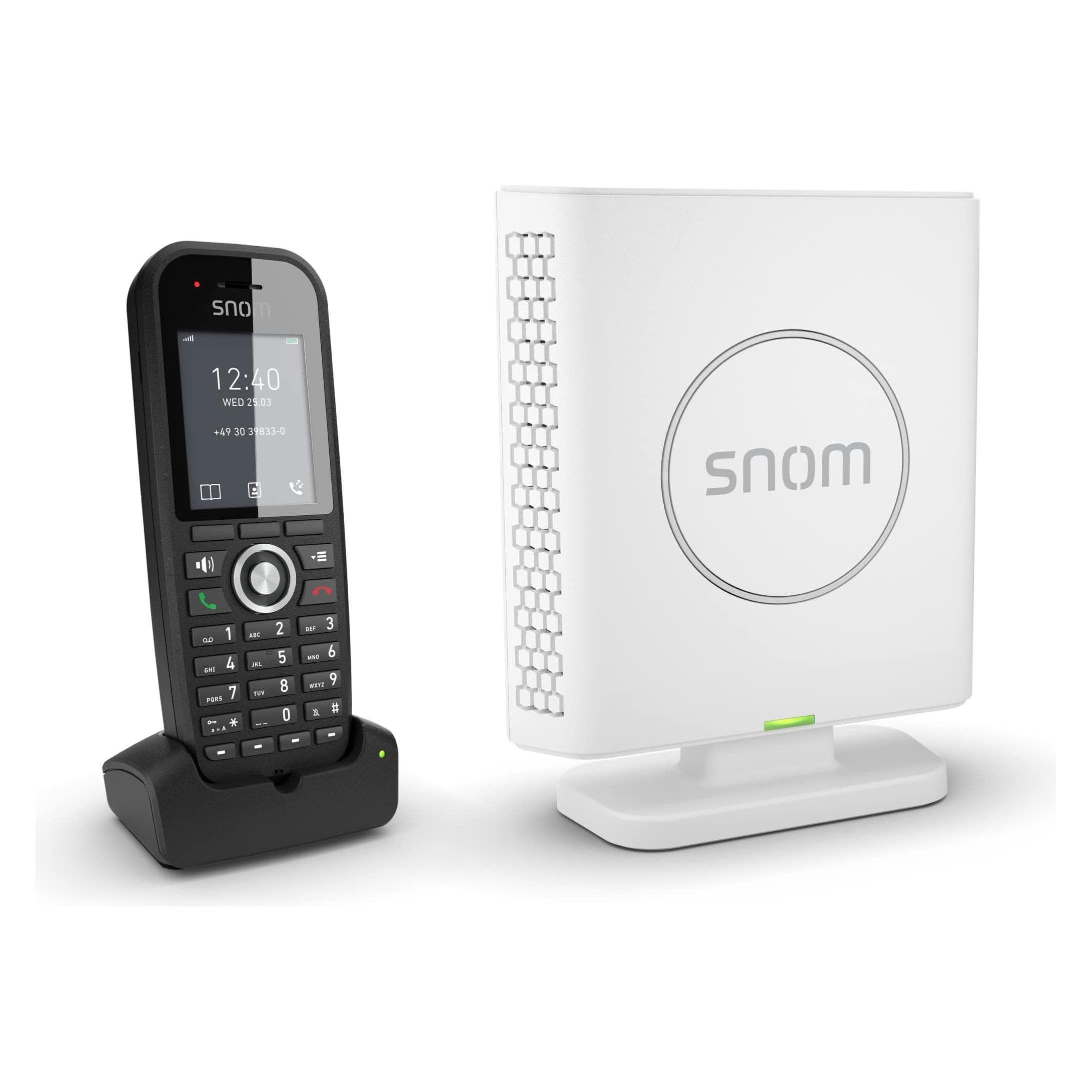 Snom M430 Bundle EU (M400 DECT Basis + M30 Mobilteil), Telefon, Weiss, Schwarz