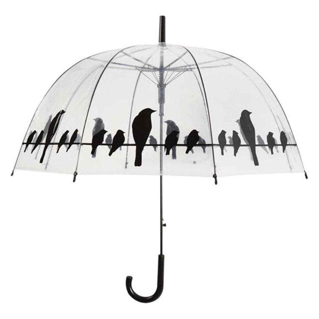 Esschert Design, Damen, Regenschirm, Vögel, Schwarz