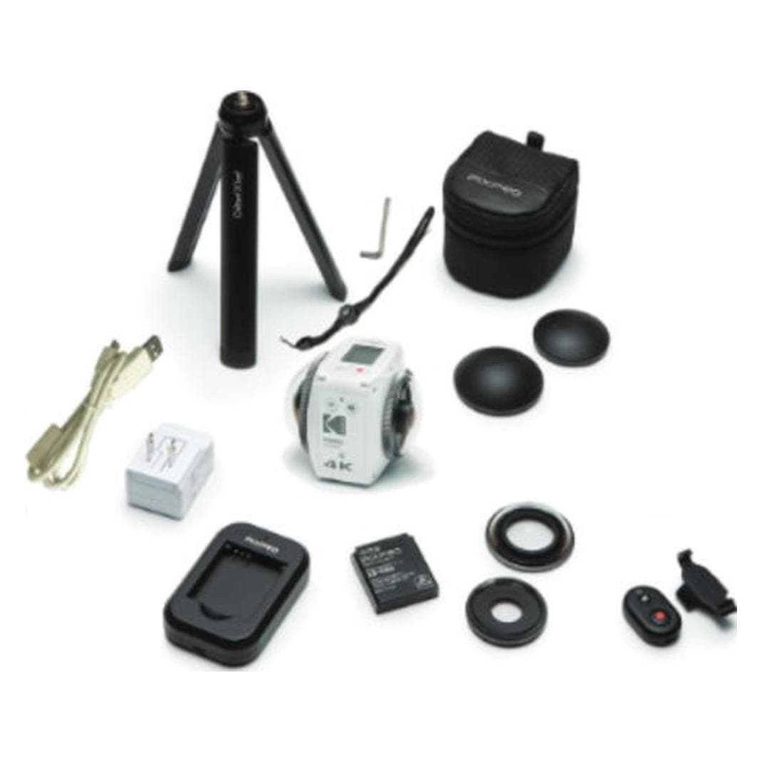 Kodak 4KVR360 Standard (30p, Bluetooth, NFC, WLAN), Action Cam, Weiss