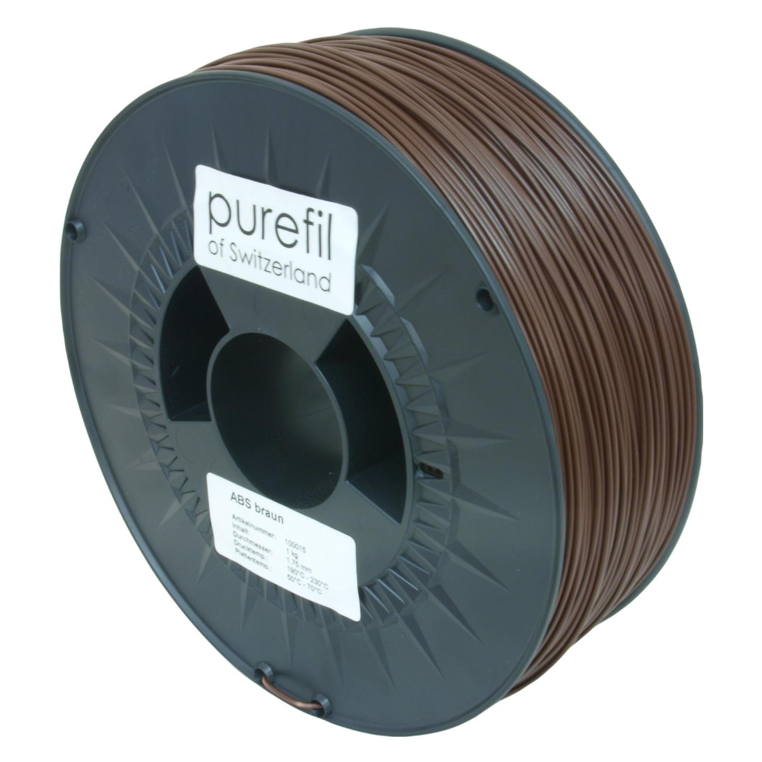 Purefil Filament (ABS, 1.75 mm, 1000 g), 3D Filament, Braun