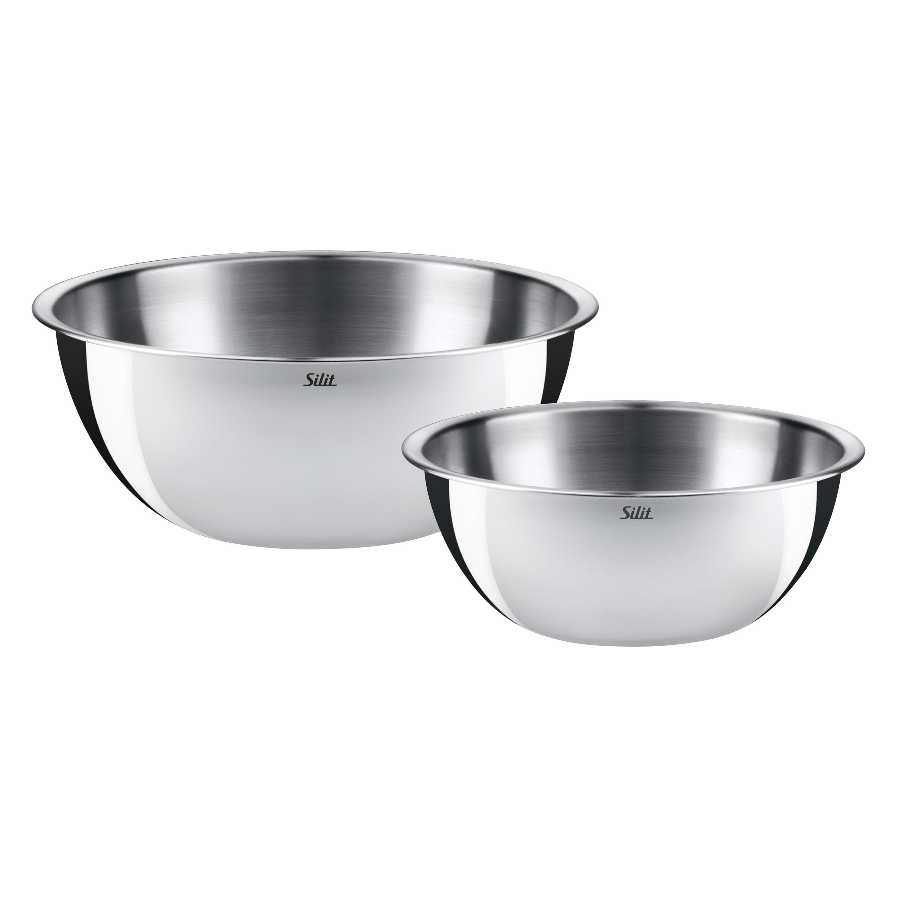 Silit Rührschüssel-Set, Schüssel + Schale, Silber