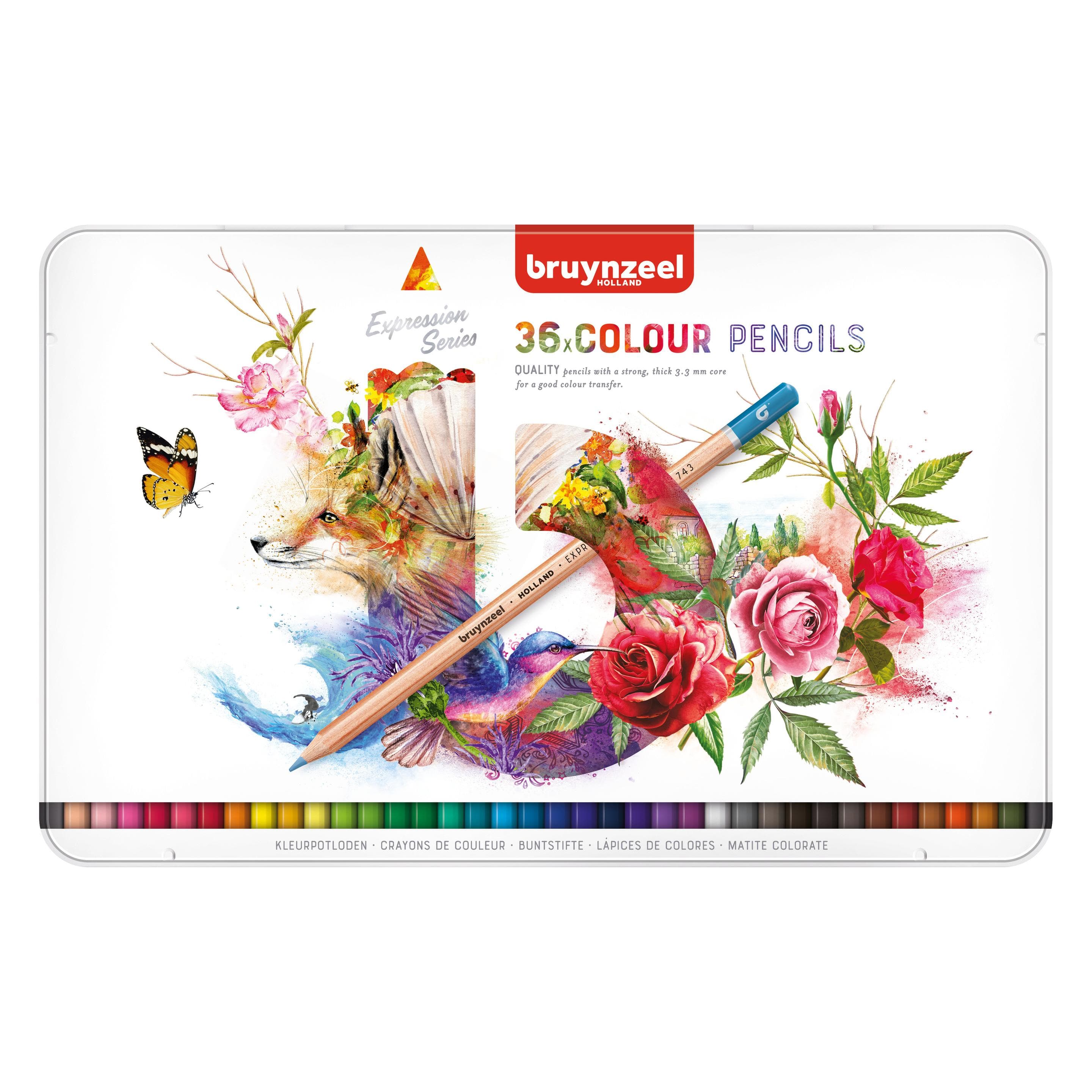 Bruynzeel, Malstifte, Farbstifte Expression Colour Metalletui, 36 Stück (36x)