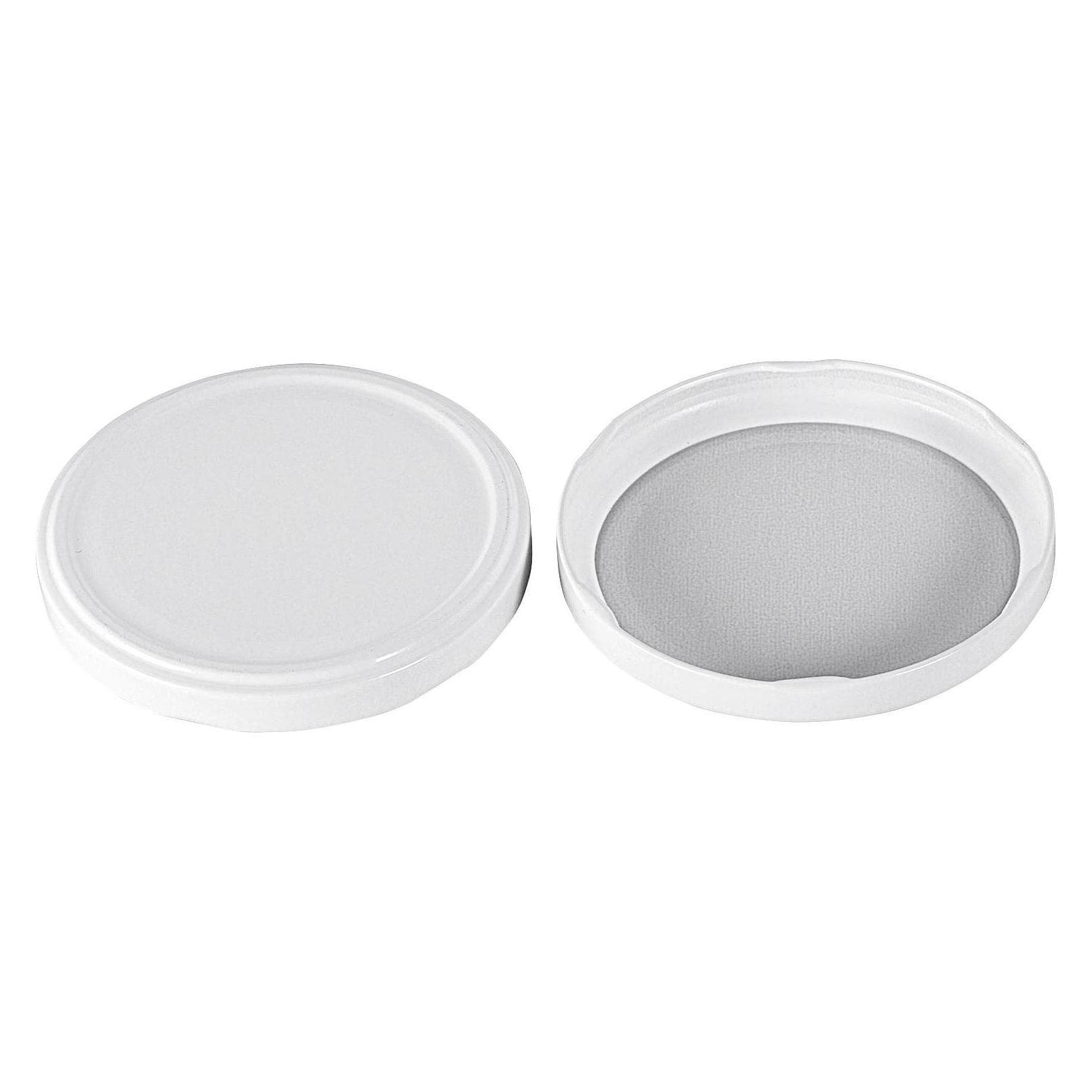 6x Dosen-Zentrale Twist-off Deckel pasteurisationsfest Ø89mm weiss, Einmachgläser, Weiss