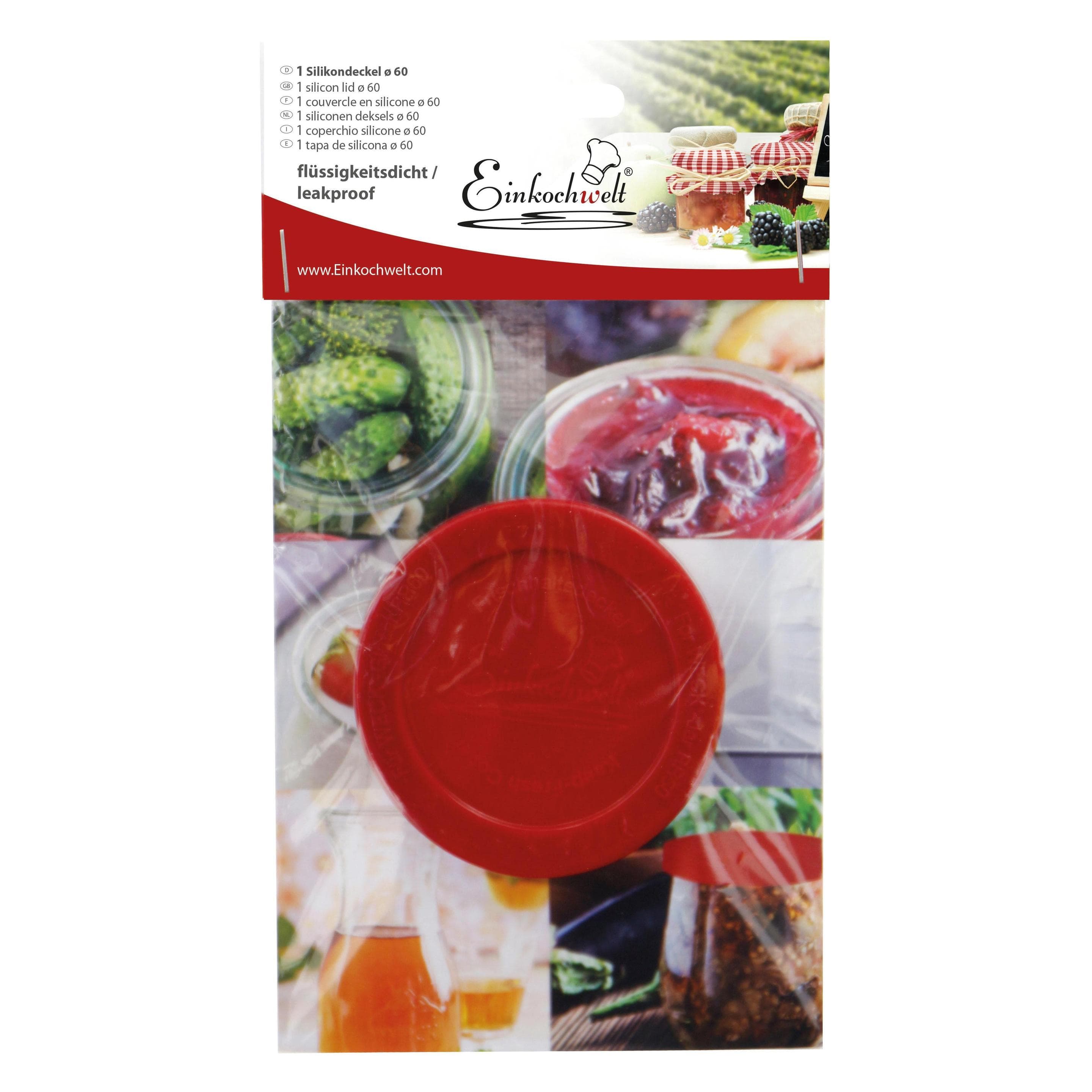 Weck Frischhaltedeckel, Einmachgläser, Rot