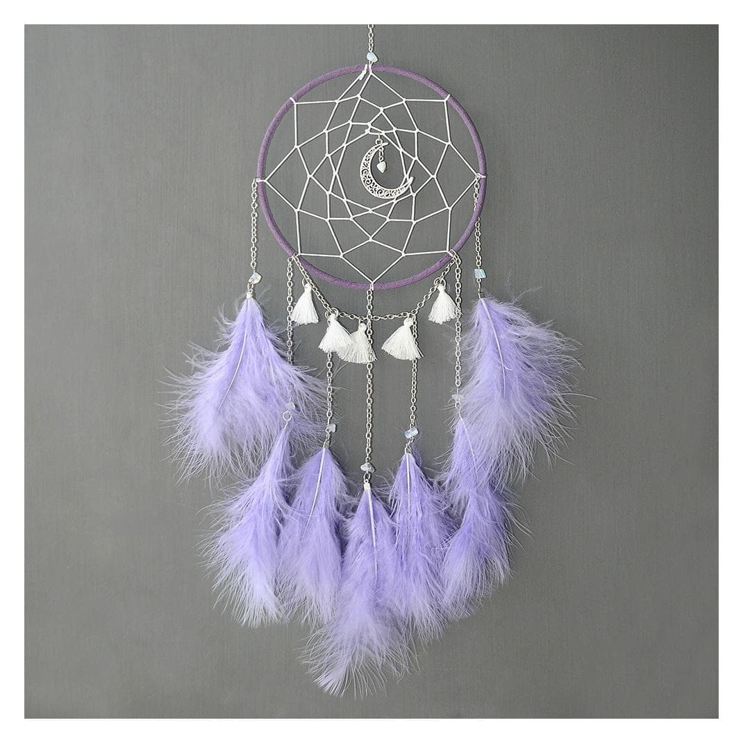 Cover-Discount, Wanddeko, Traumfänger Dreamcatcher Mond violett