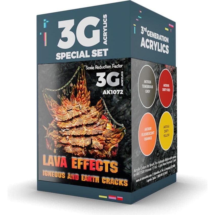 AK Interactive Ak Set de Peinture - Wargame Set : Lava Effects