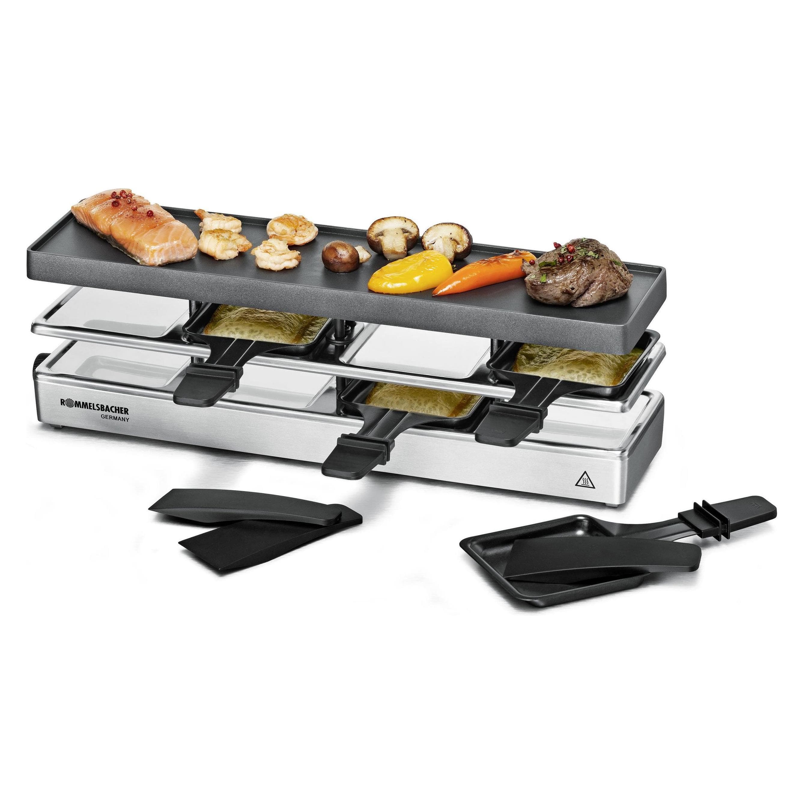 Rommelsbacher RC 800, Racletteofen, Silber, Schwarz
