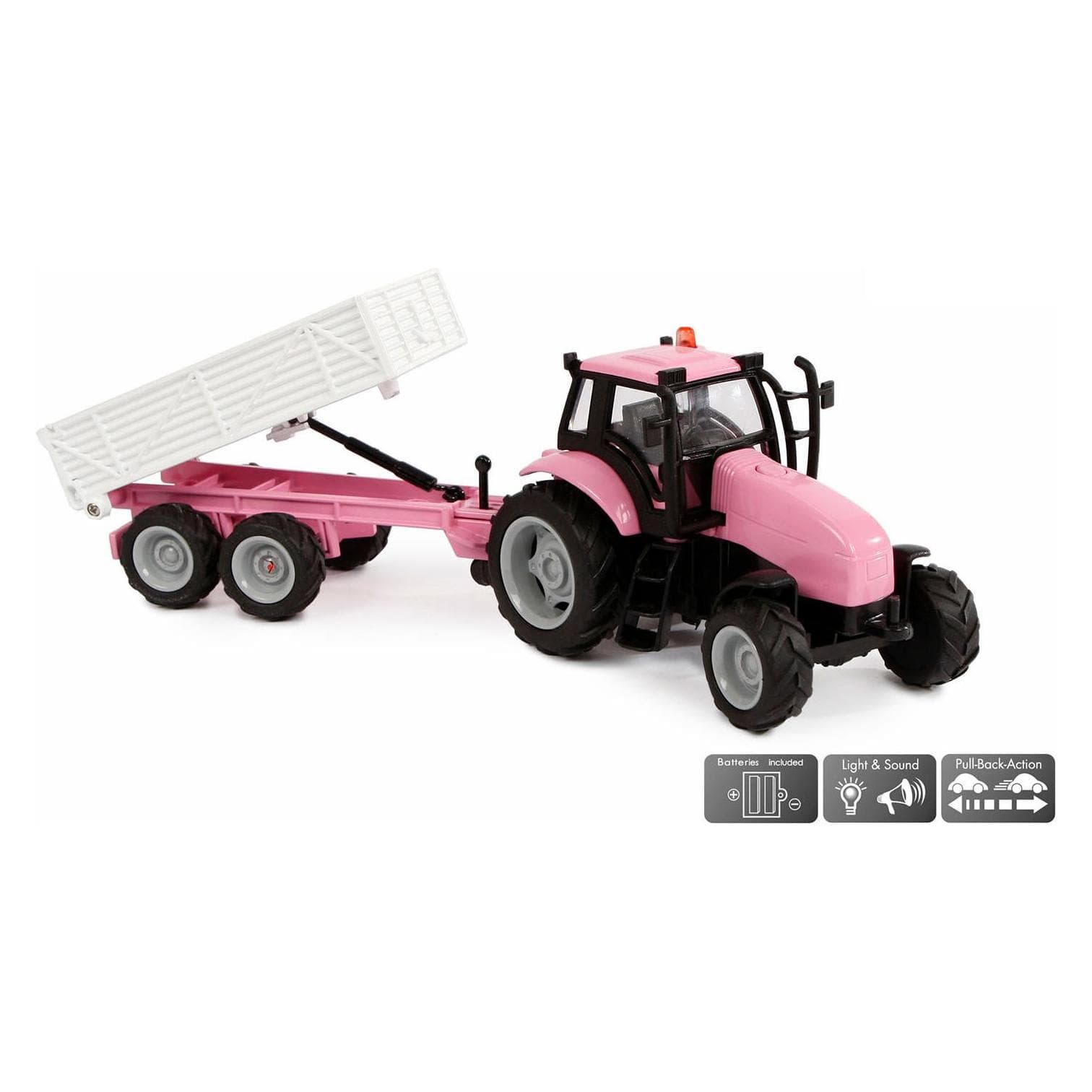 Hipo Tactor aus Druckguss mit Trailer - Pink