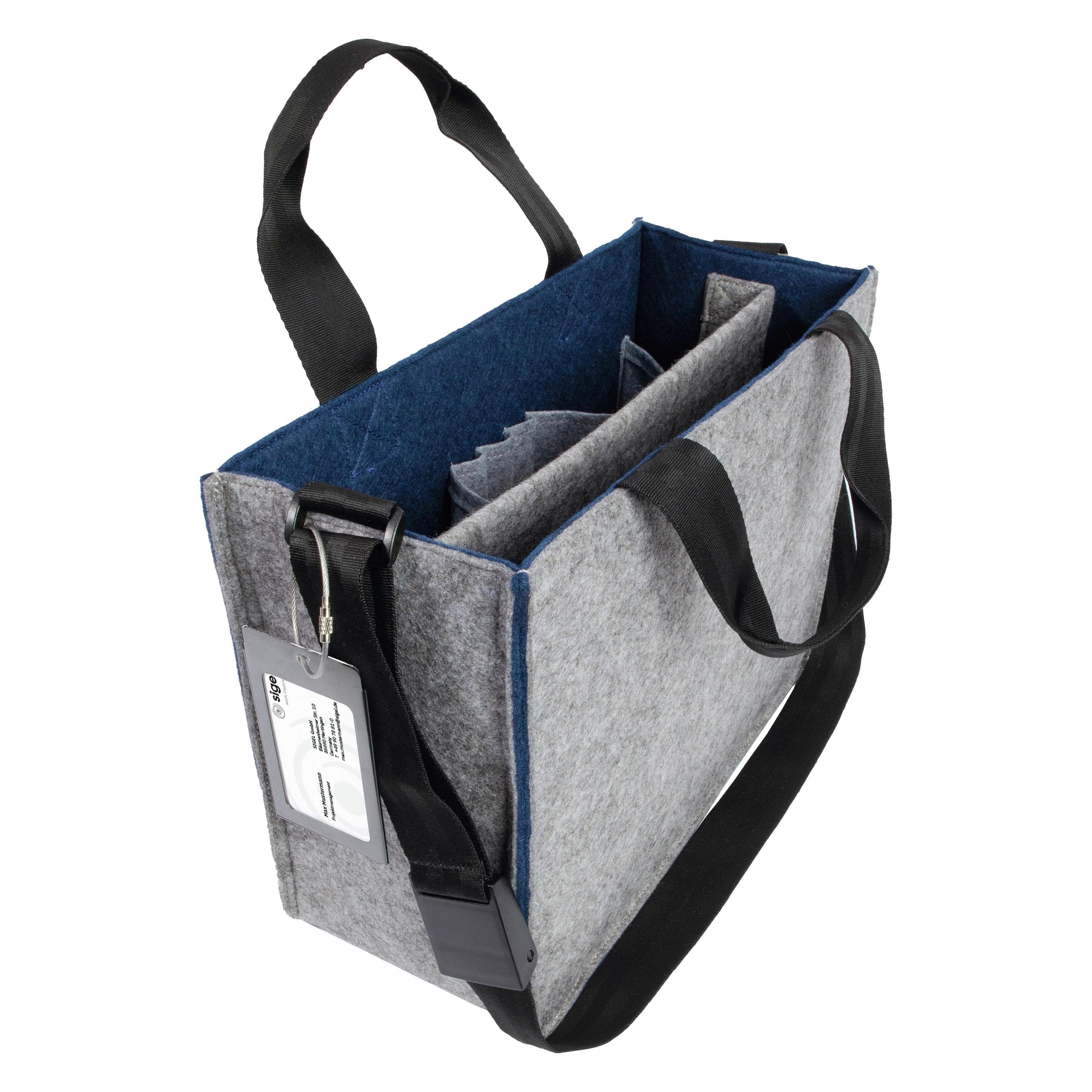 Sigel Notebooktasche Desk Sharing Bag Bicolor M, Grau/Blau 15.4 (15.40"), Notebooktasche, Grau, Blau