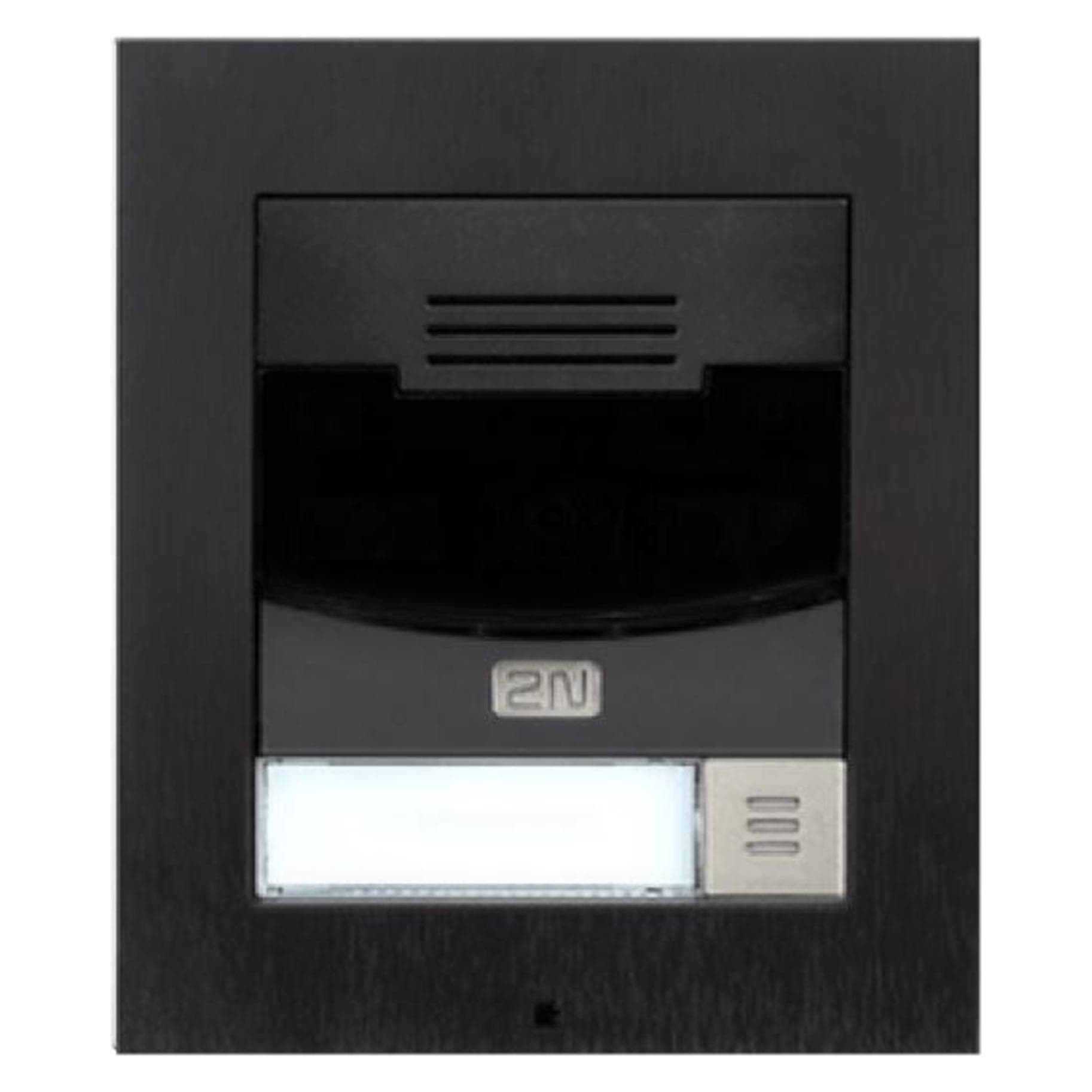 2N, Klingel + Türsprechanlage, IP Türstation IP Solo Aufputz Schwarz (Ethernet, Kabelgebunden)