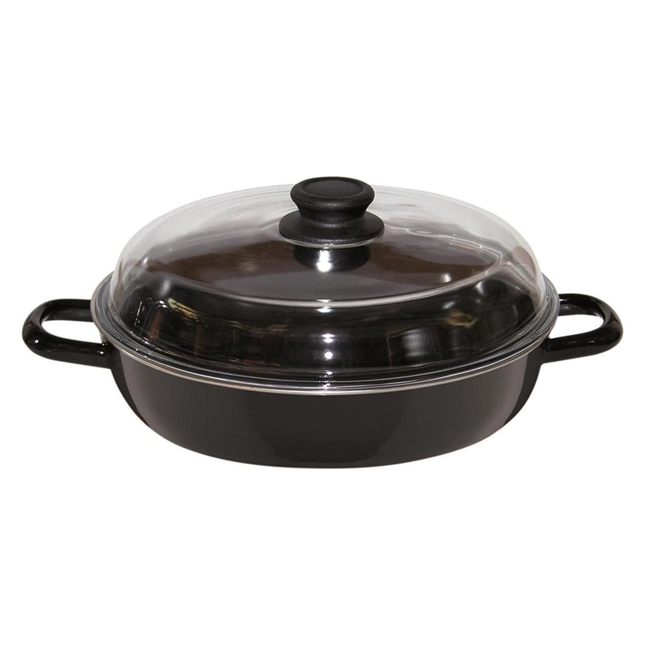 Riess 0058-22, Pfanne + Kochtopf, Transparent, Schwarz