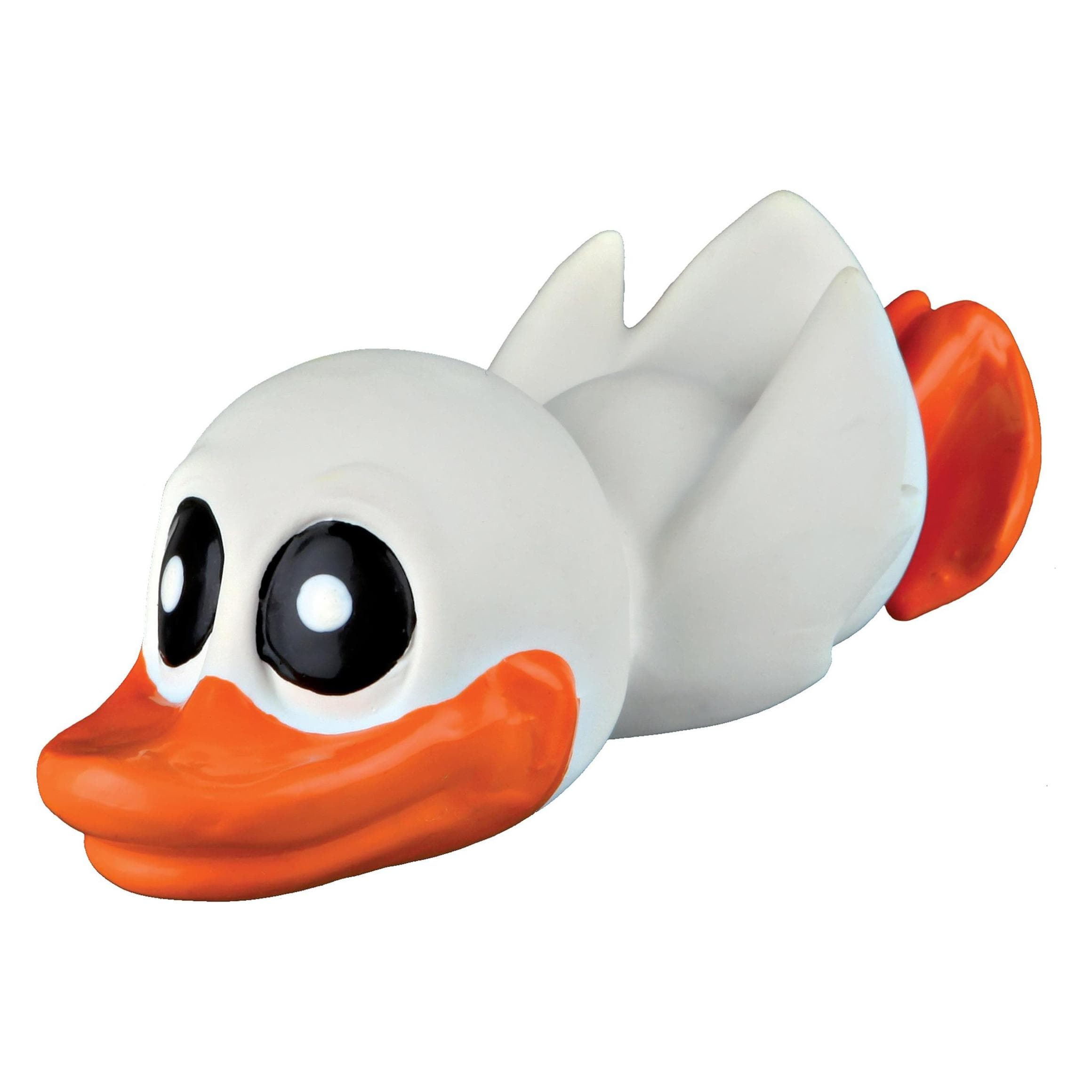 4x Trixie Ente Latex 13cm mit Quietscher, Hundespielzeug