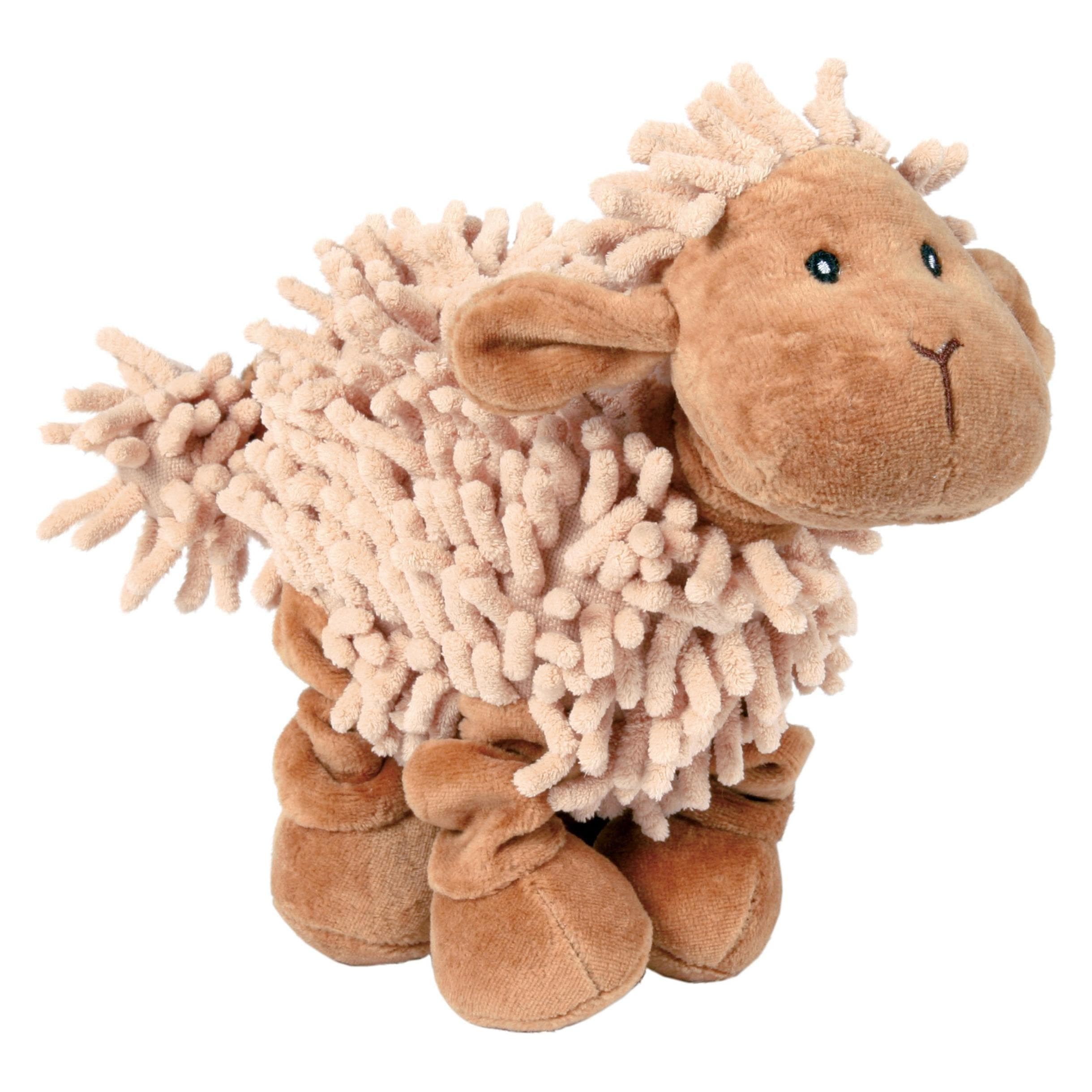 3x Trixie Schaf 21cm mit Quietscher (Plüschspielzeug Hund), Hundespielzeug