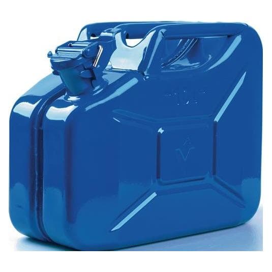 Valpro, Garagenausstattung, Kraftstoffkanister Inhalt 10 l Signalblau RAL 5005 Stahlblech 0,9 mm L345xB165xH275mm