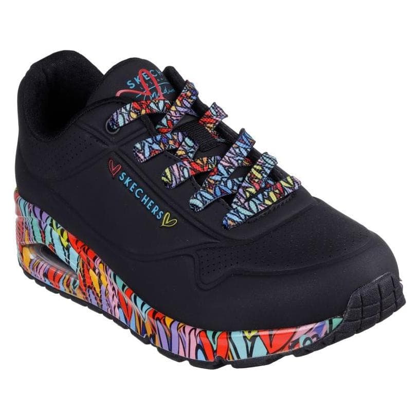 Skechers, Damen, Sneakers, Uno Damen-Sneaker – Ravaged Love, Schwarz, (38)