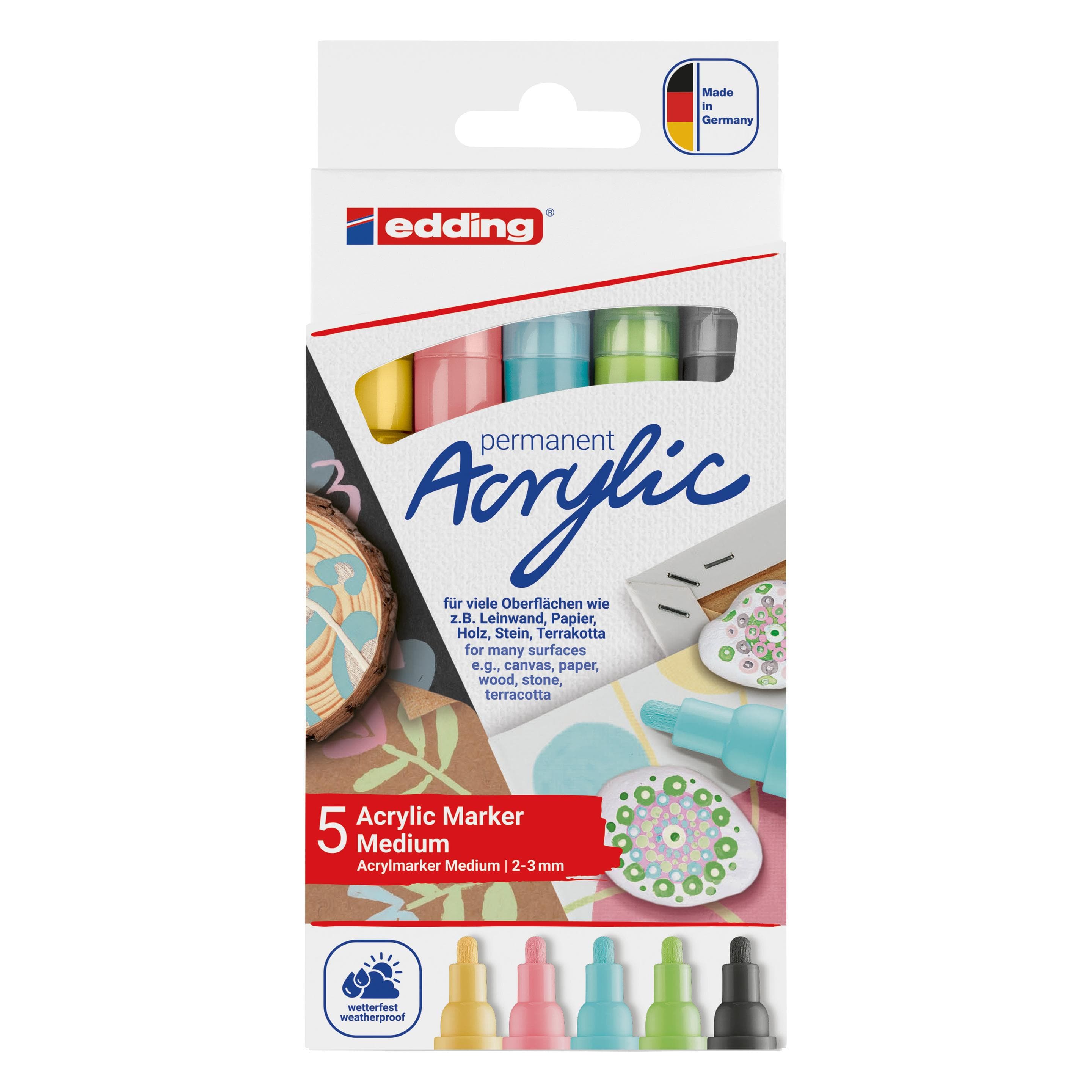 Edding, Marker, Acrylmarker 5100 Medium (5x)