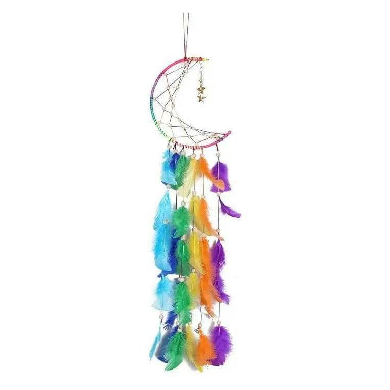 Cover-Discount, Wanddeko, Traumfänger Dream Catcher Regenbogen Mond