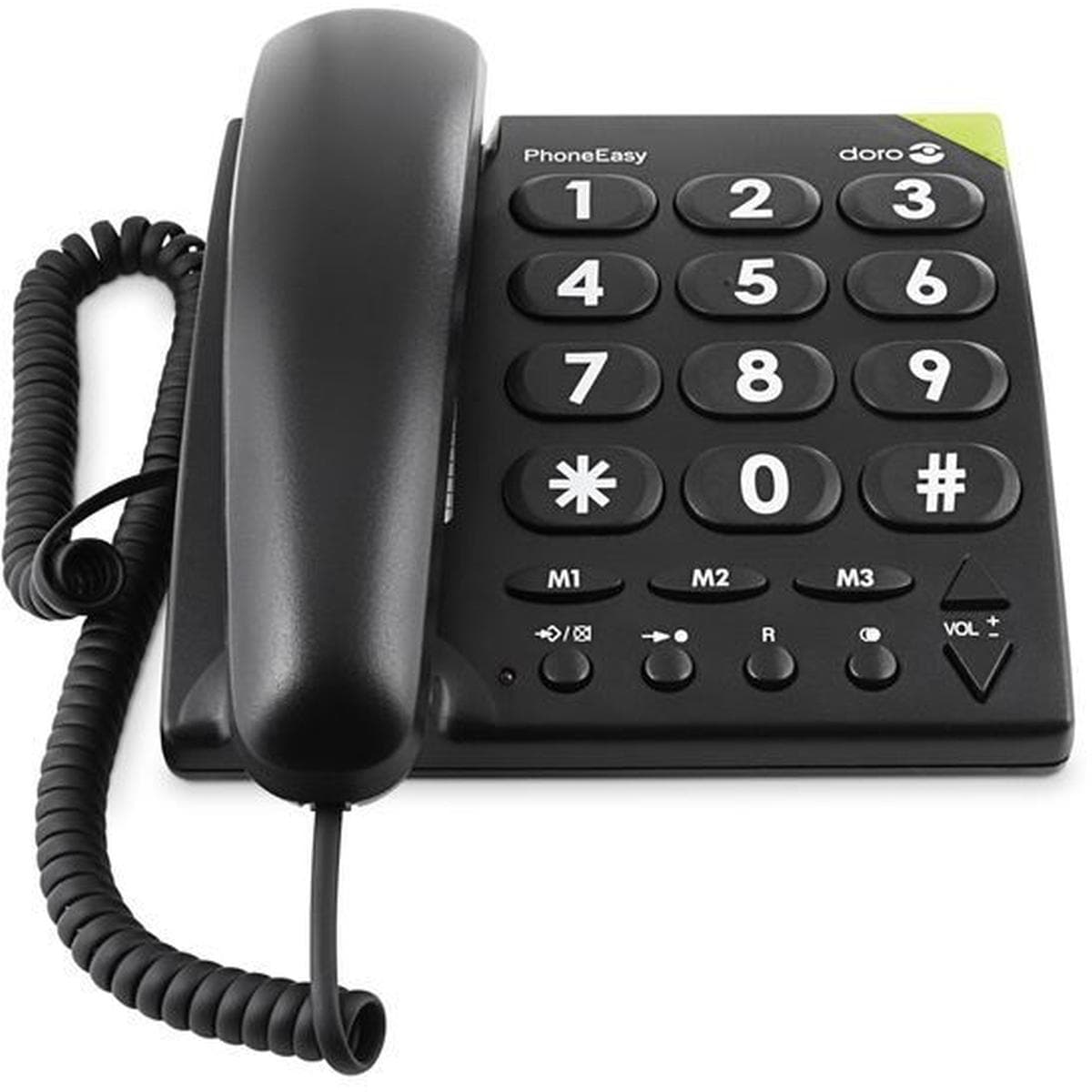 Doro PhoneEasy 311c, Telefon, Schwarz