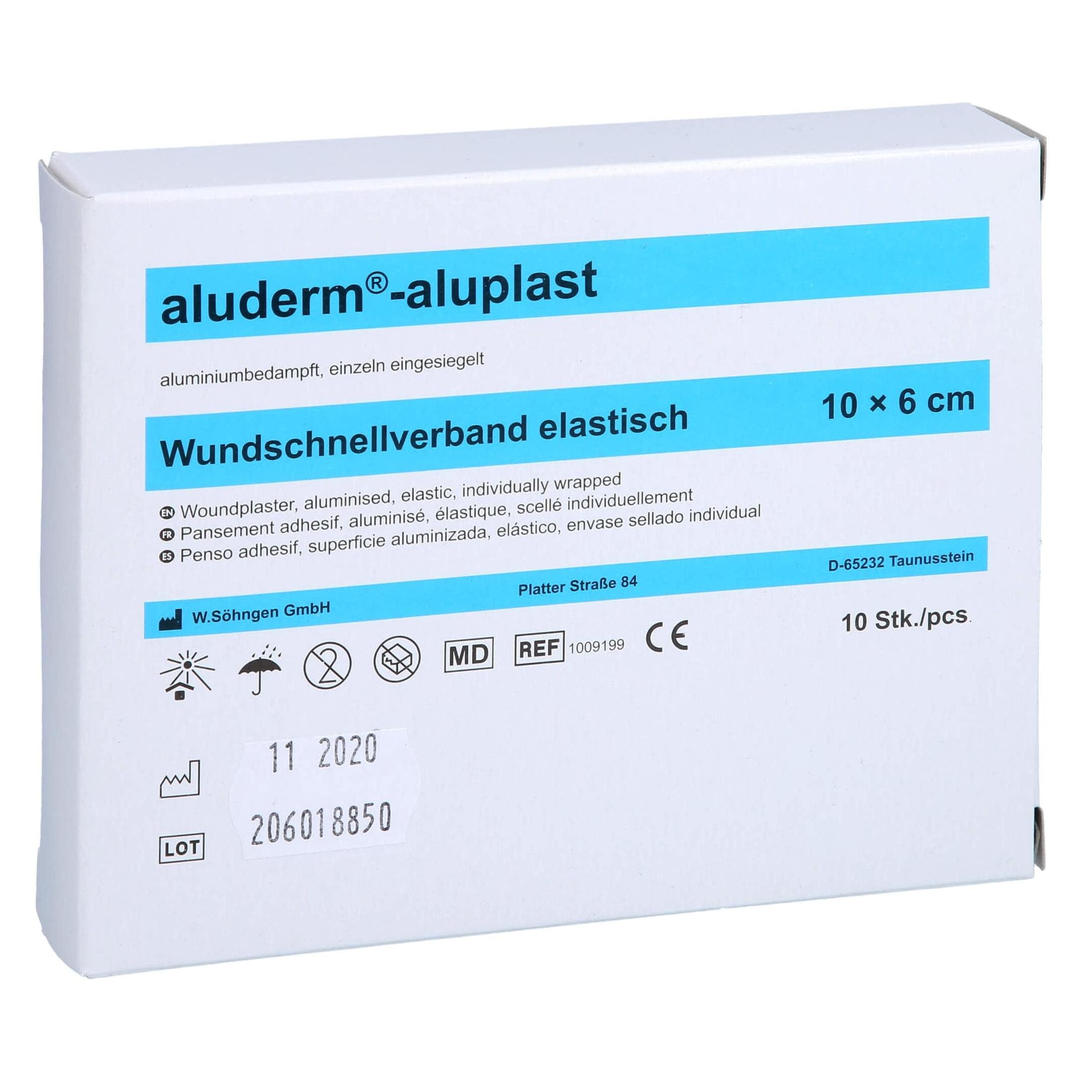 Aluderm, Pflaster, aluplast elastisch 1 m x 6 cm Wundauflage, 1 St. Pflaster (1x)