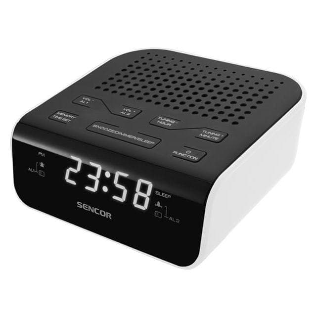Sencor, Wecker, SRC 136 WH radio Clock Digital Black, White