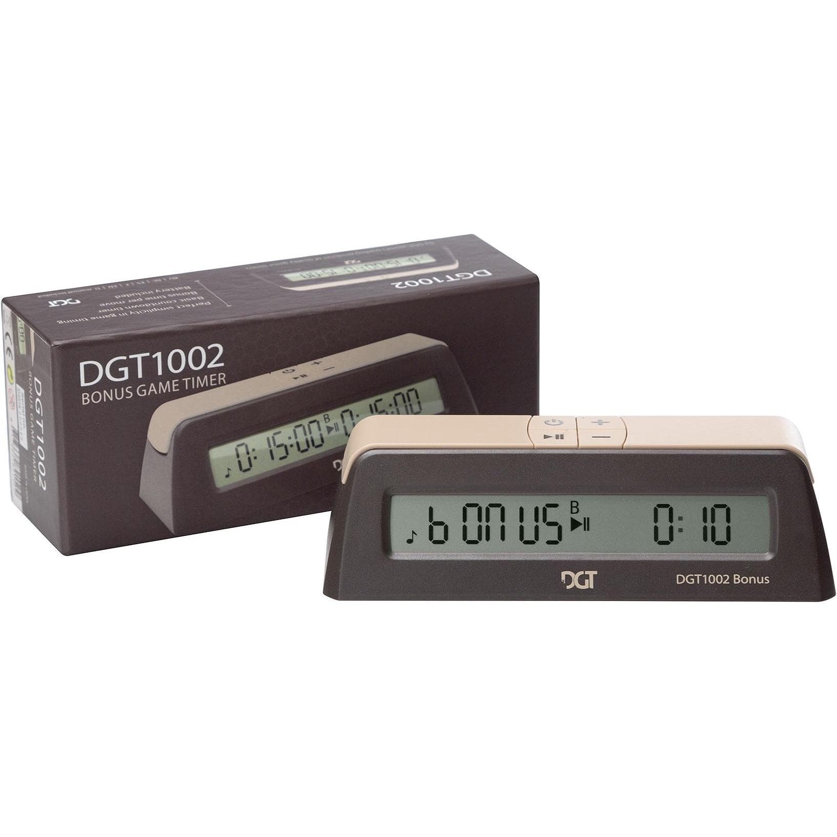 DGT Schaakklok 1002 Digitaal Bruin Bonus