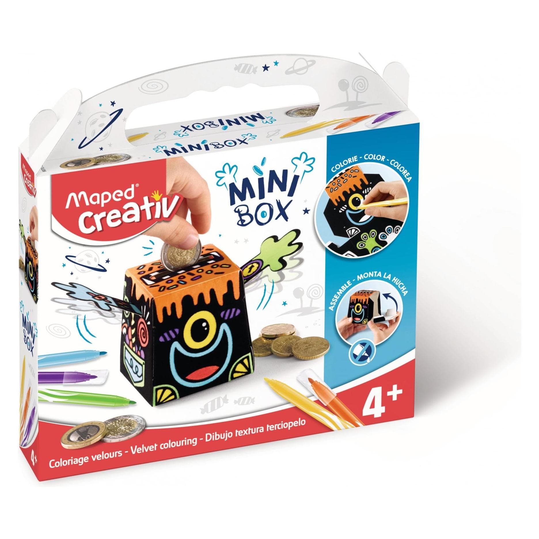 Maped, Spardose, Bastelset Mini Box Spardose 7-teilig