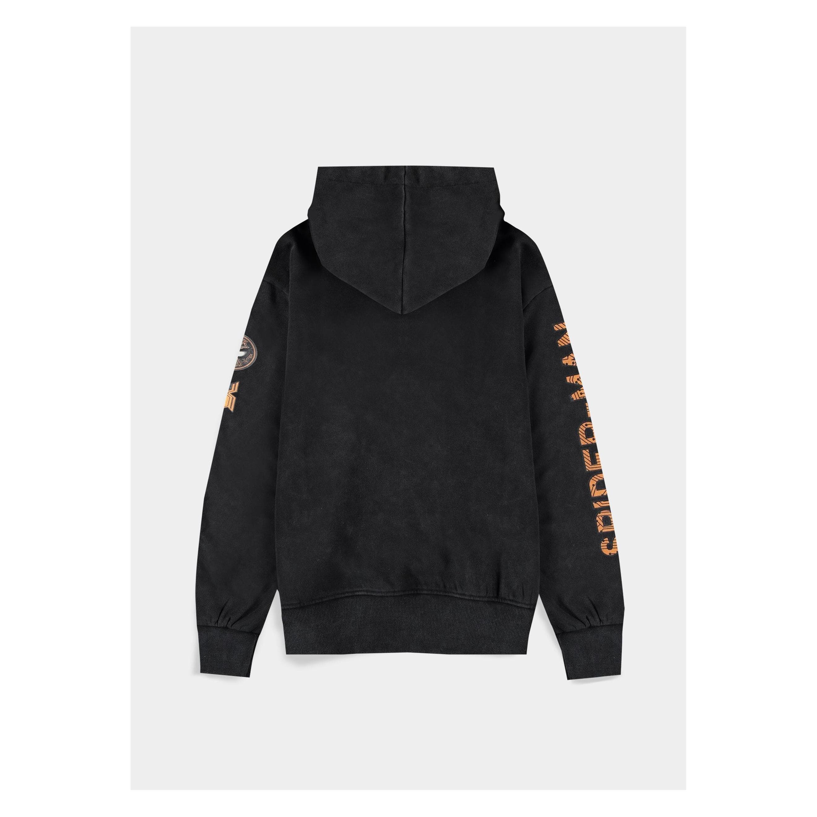 Spiderman, Herren, Pullover, Men's Acid Washed Hoodie, Schwarz, (M)