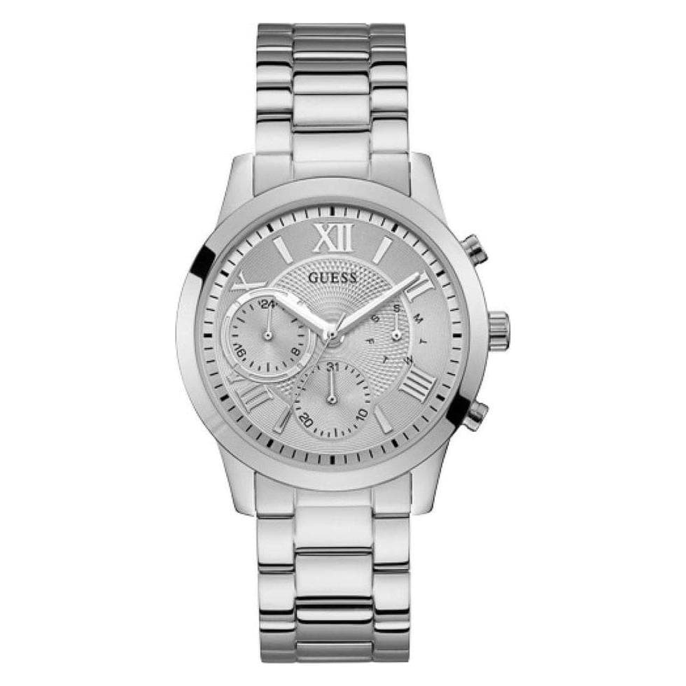 Guess, Armbanduhr, Watches LADIES W1070L1, Silber, (Analoguhr, 40 mm)