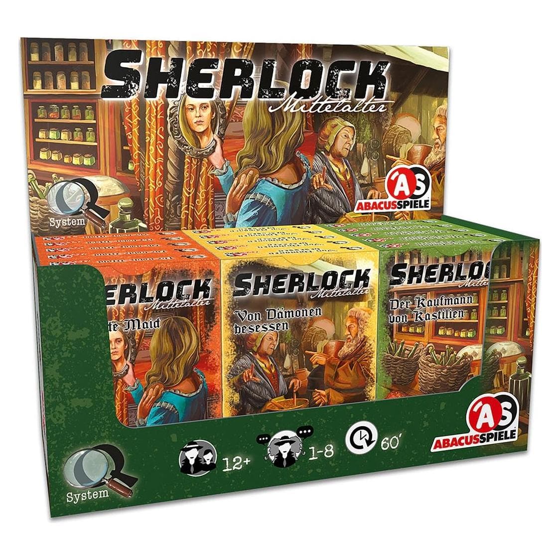 Abacus Sherlock Mittelalter (assortiert) (Deutsch, 1 - 8 Spieler)