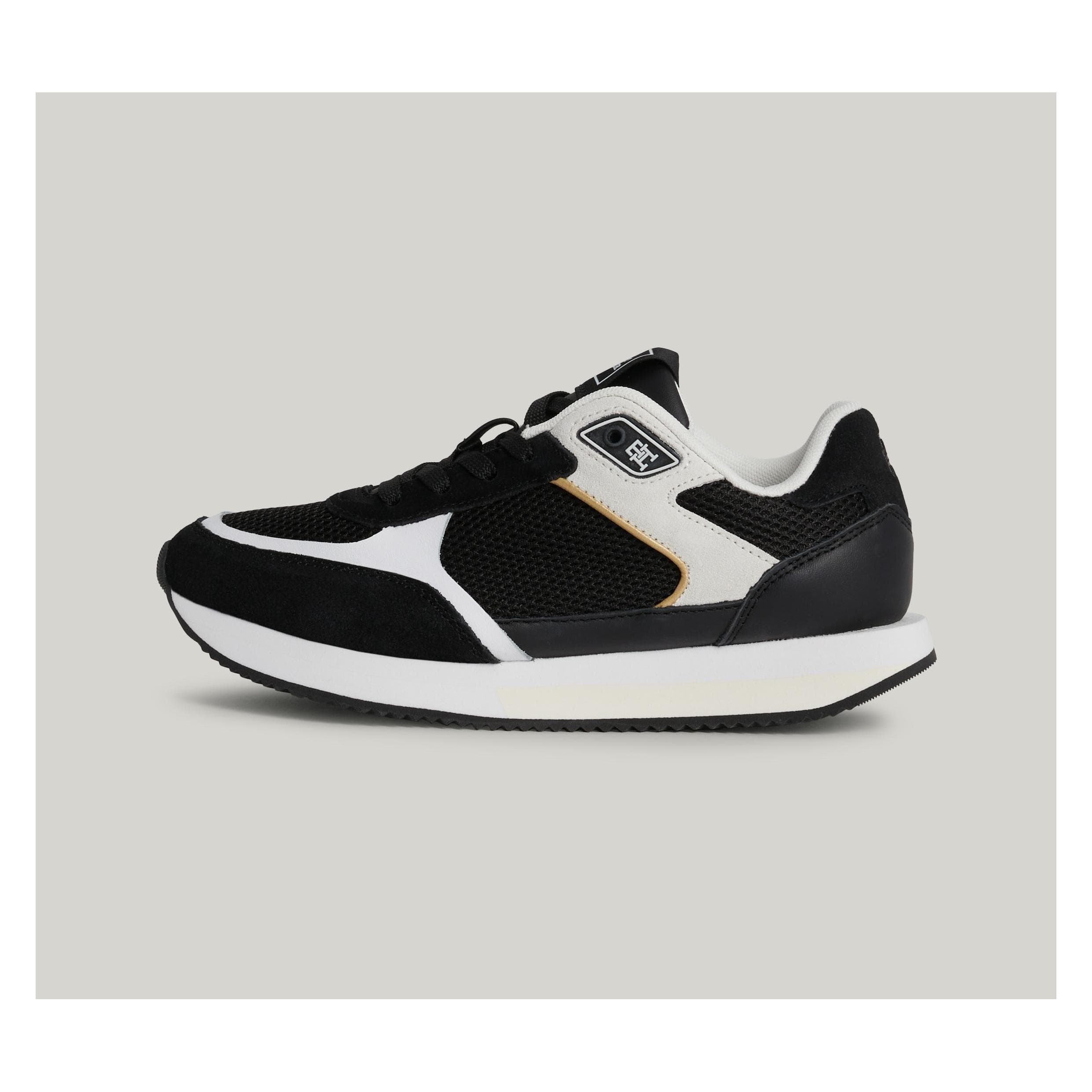 Tommy Hilfiger, Damen, Sneakers, Essential Elevated Runner Damenschuhe, Schwarz, (40)