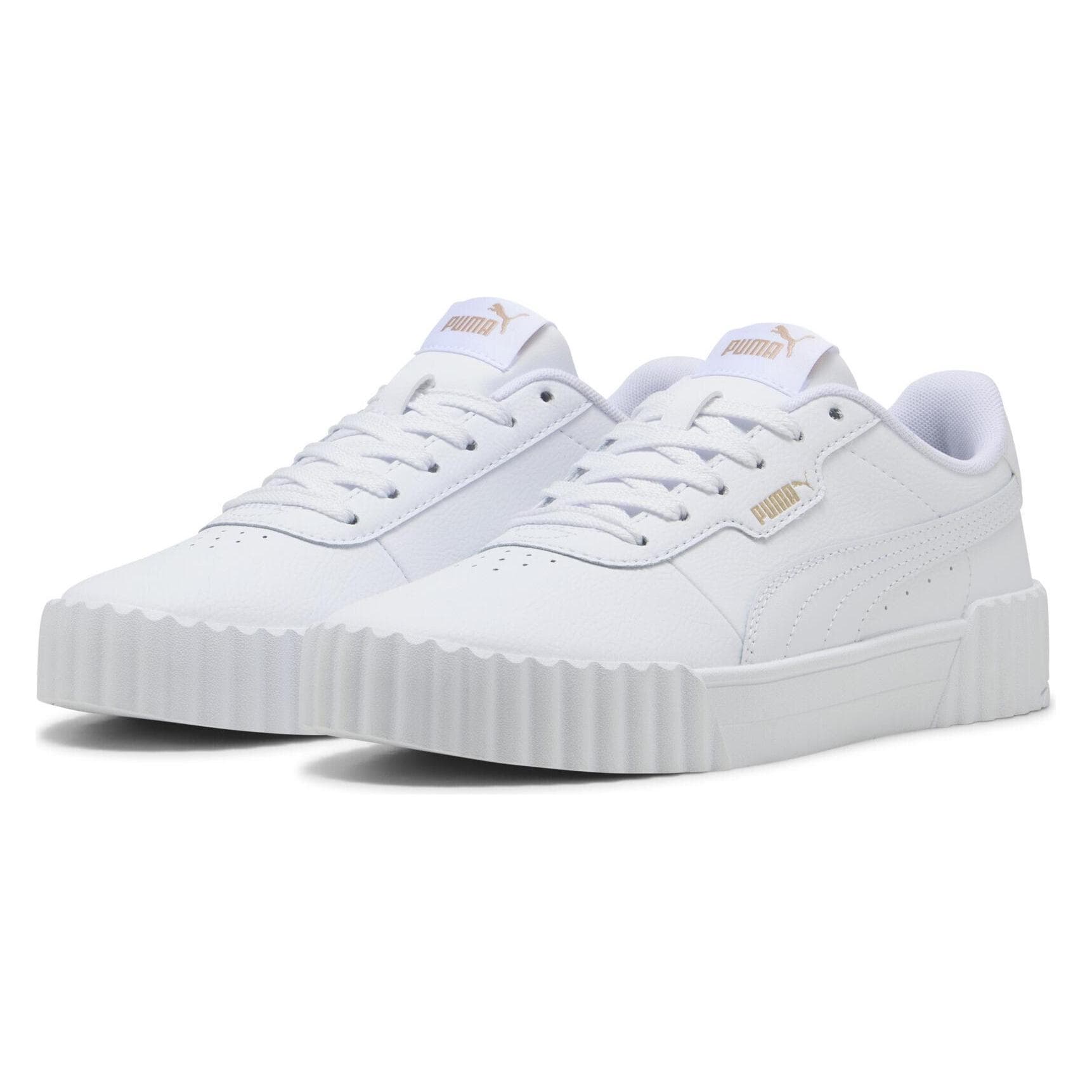 Puma, Damen, Sneakers, Carina 3.0, Weiss, Gold, (39)