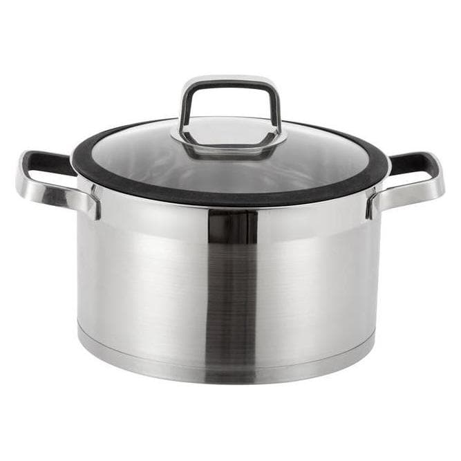 Domoletti CASSEROLE WITH LID 22X13.5 5L, Pfanne + Kochtopf, Silber