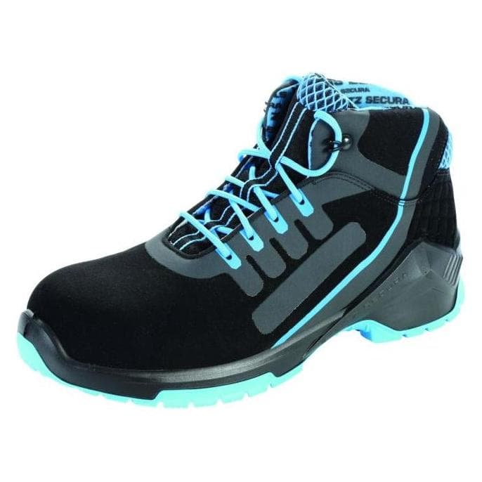 Steitz Secura, Sicherheitsschuhe, Schnürstiefel schwarz/blau VD PRO 1800 ESD, S2 XB (S2, 44)