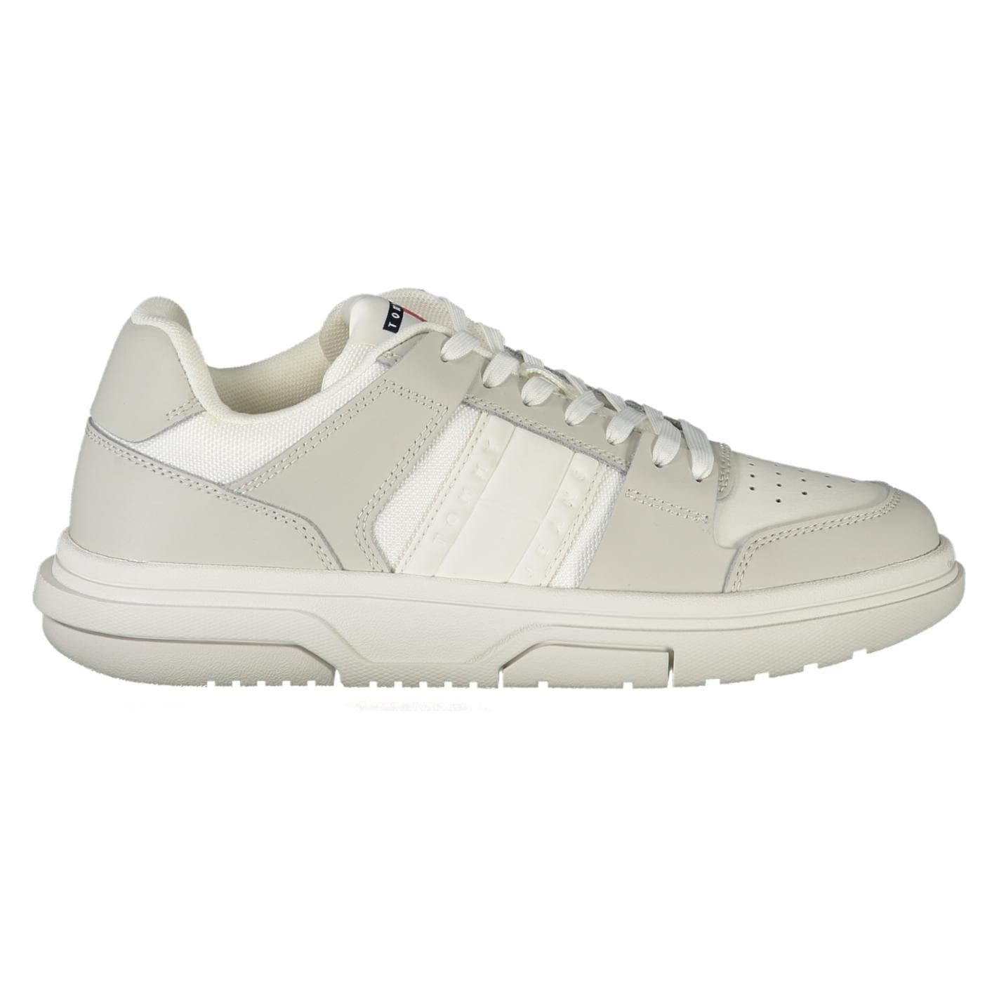 Tommy Hilfiger, Damen, Sneakers, Scarpe da Ginnastica in Pelle Bianca, Weiss, (36)