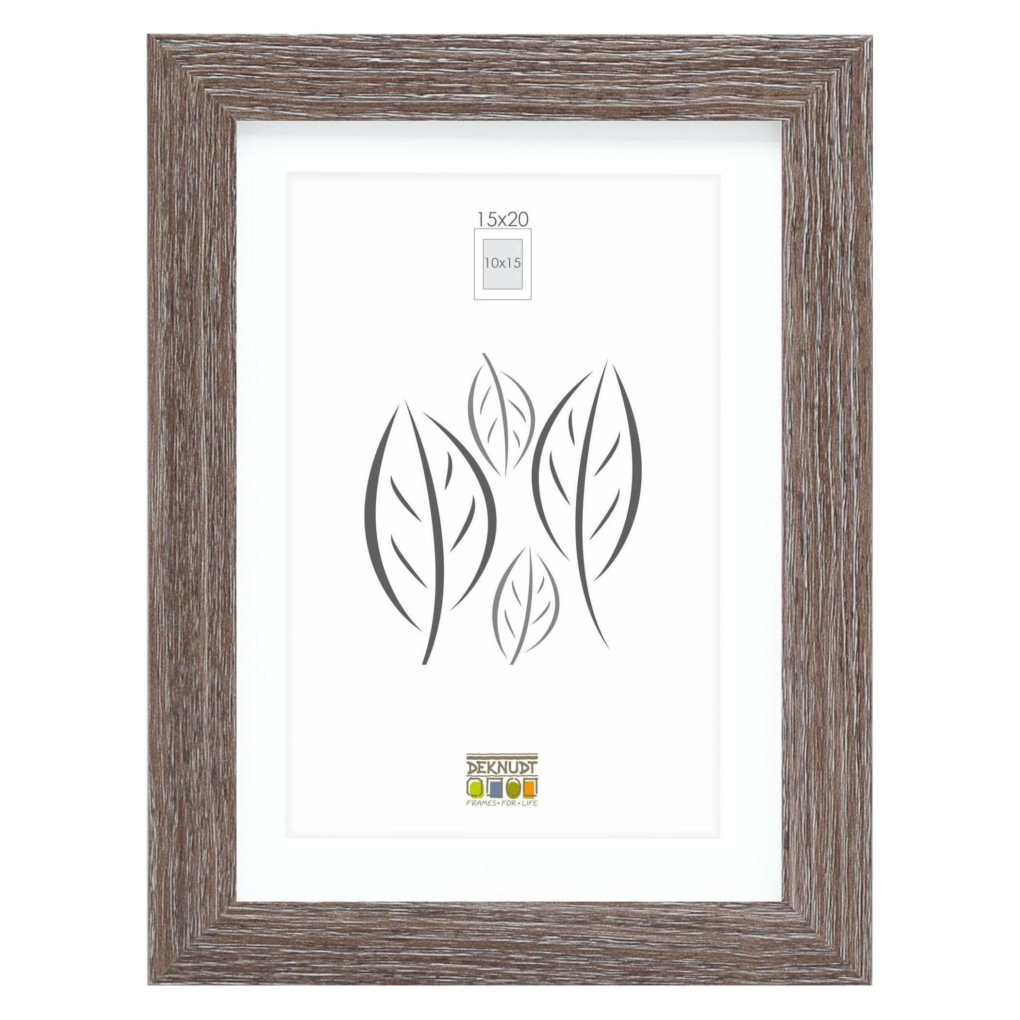 Deknudt, Bilderrahmen, S66KH3 P1 15x20 Holz eiche mit Passepartout (18.20 x 23.20 cm)