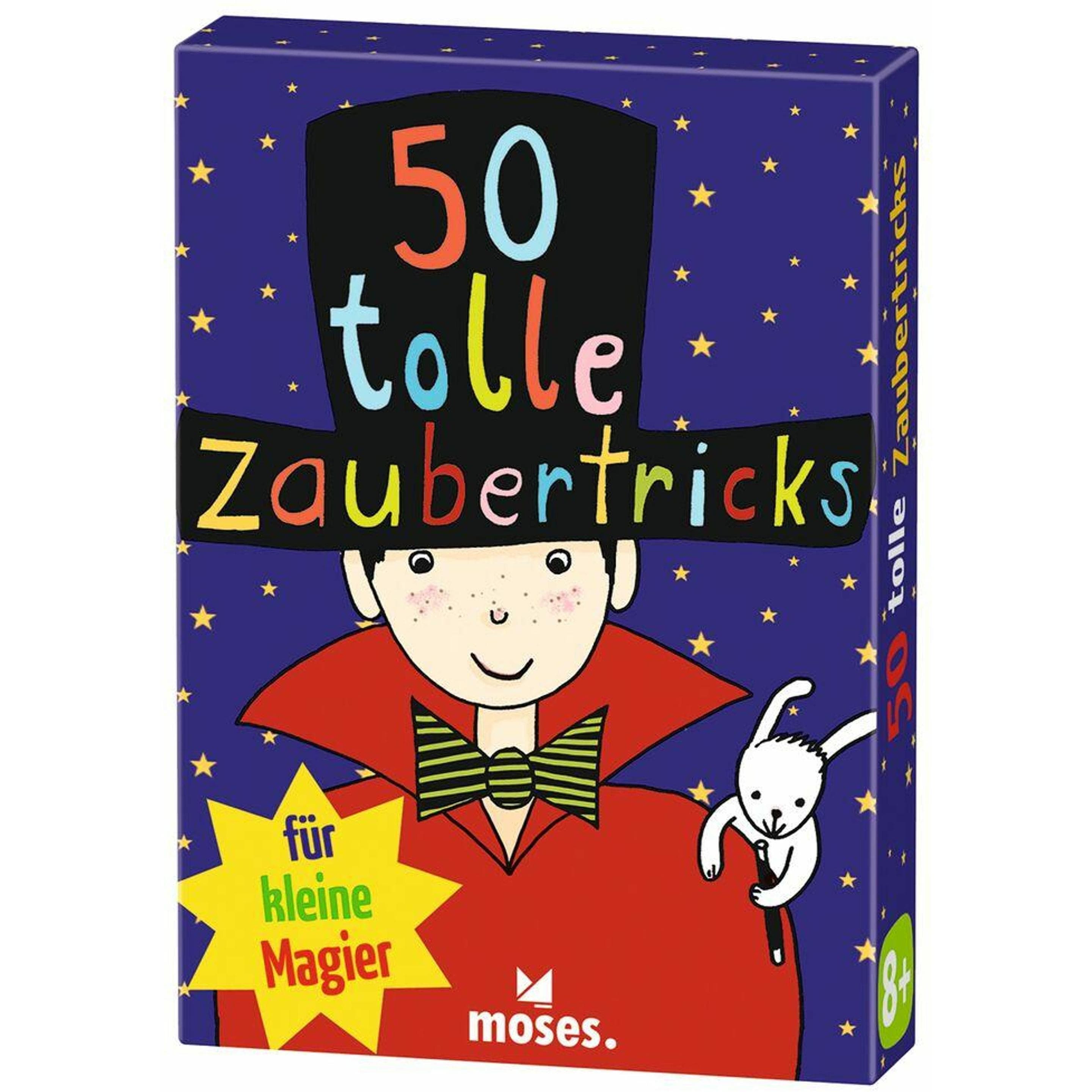 Moses MOS21090 - 50 tolle Zaubertricks für kleine Magier, für 1+ Spieler, ab 8 Jahre (DE-Ausgabe) (Deutsch, 1 - 10 Spieler)