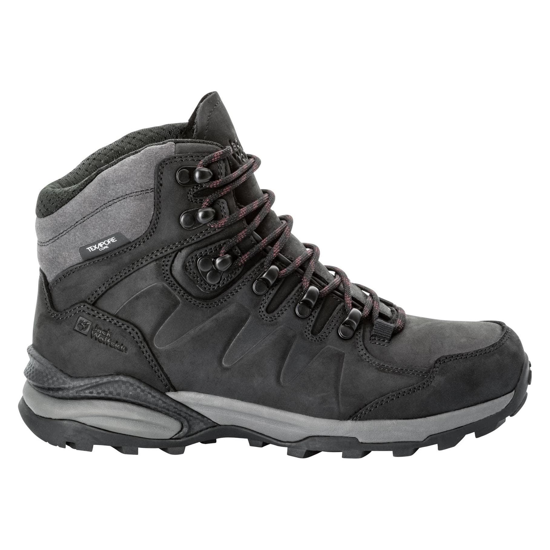 Jack Wolfskin, Damen, Wanderschuhe, Refugio Prime Texapore Mid W (39.5), Schwarz, Grau