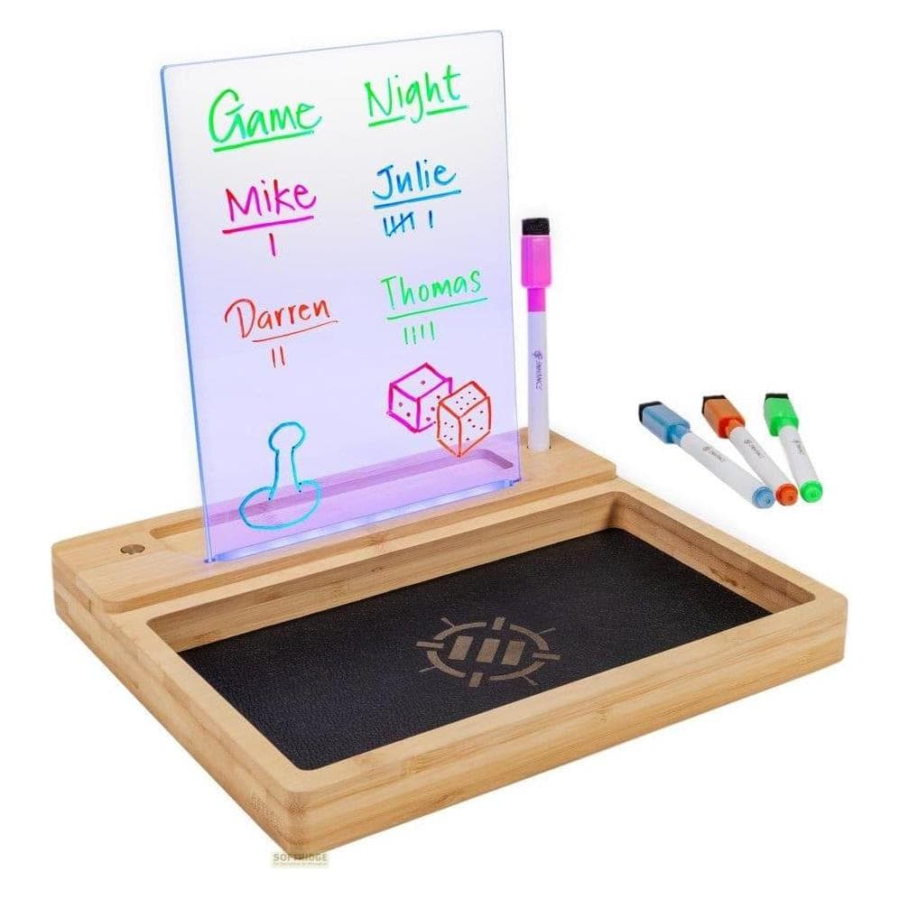 Enhance LED Writing Score Board & Dice Tray for Table Games - Dice Rolling Tray