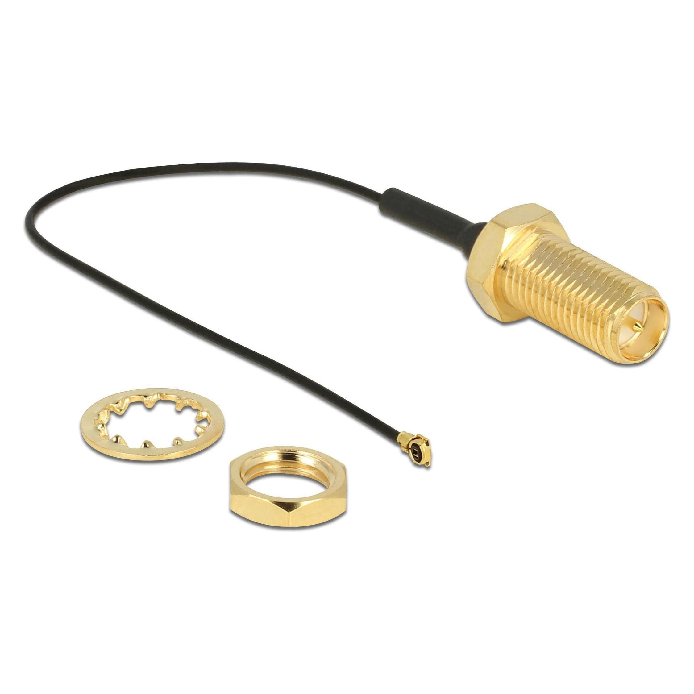 Delock RP-SMA-Bu - MHF-4 Kabel (Antennenkabel), Antennenkabel