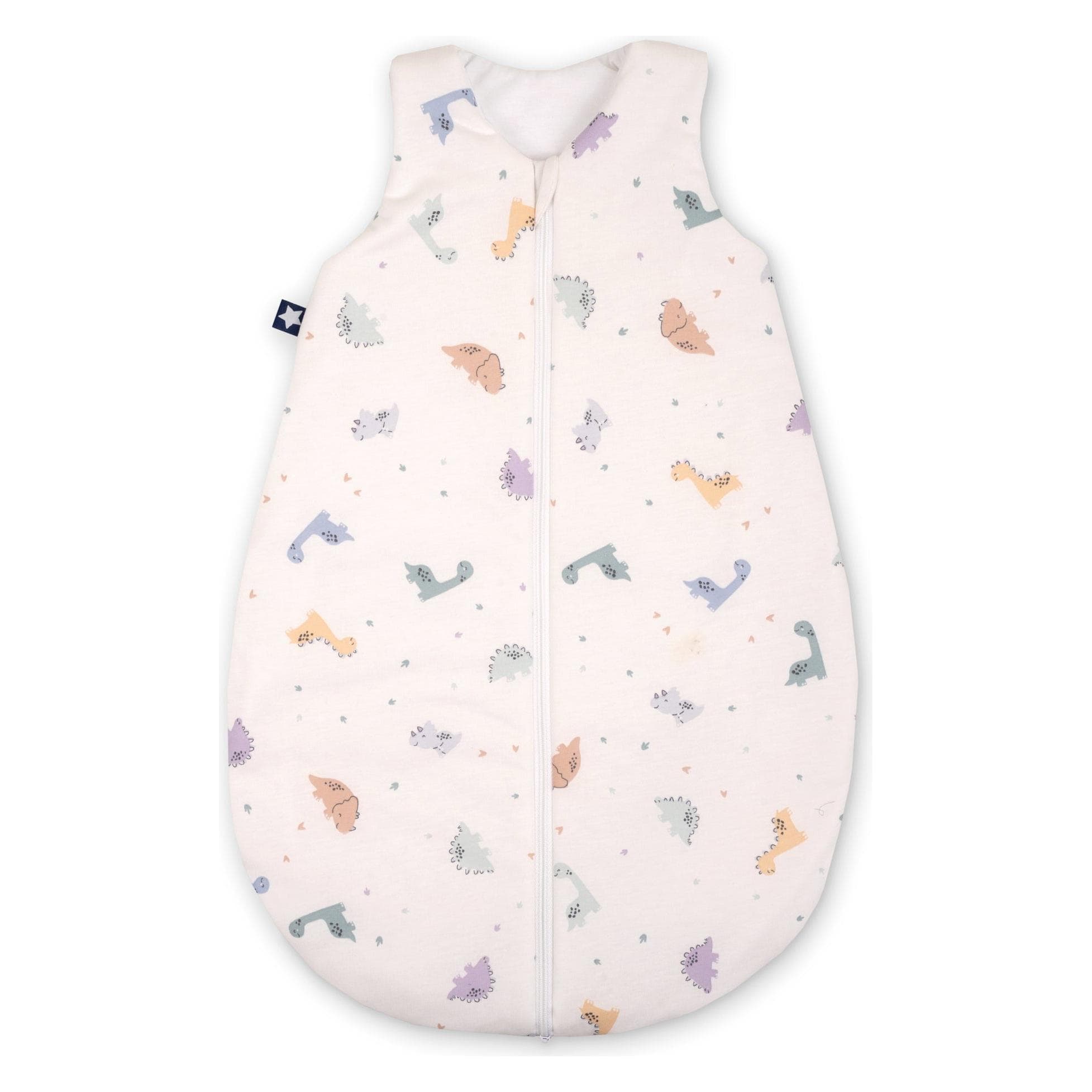 Julius Zöllner, Babyschlafsack, Jersey Schlafsack - 62 - Little Dinos (2.5 TOG, Ganzjahr, 62 x 40 cm)